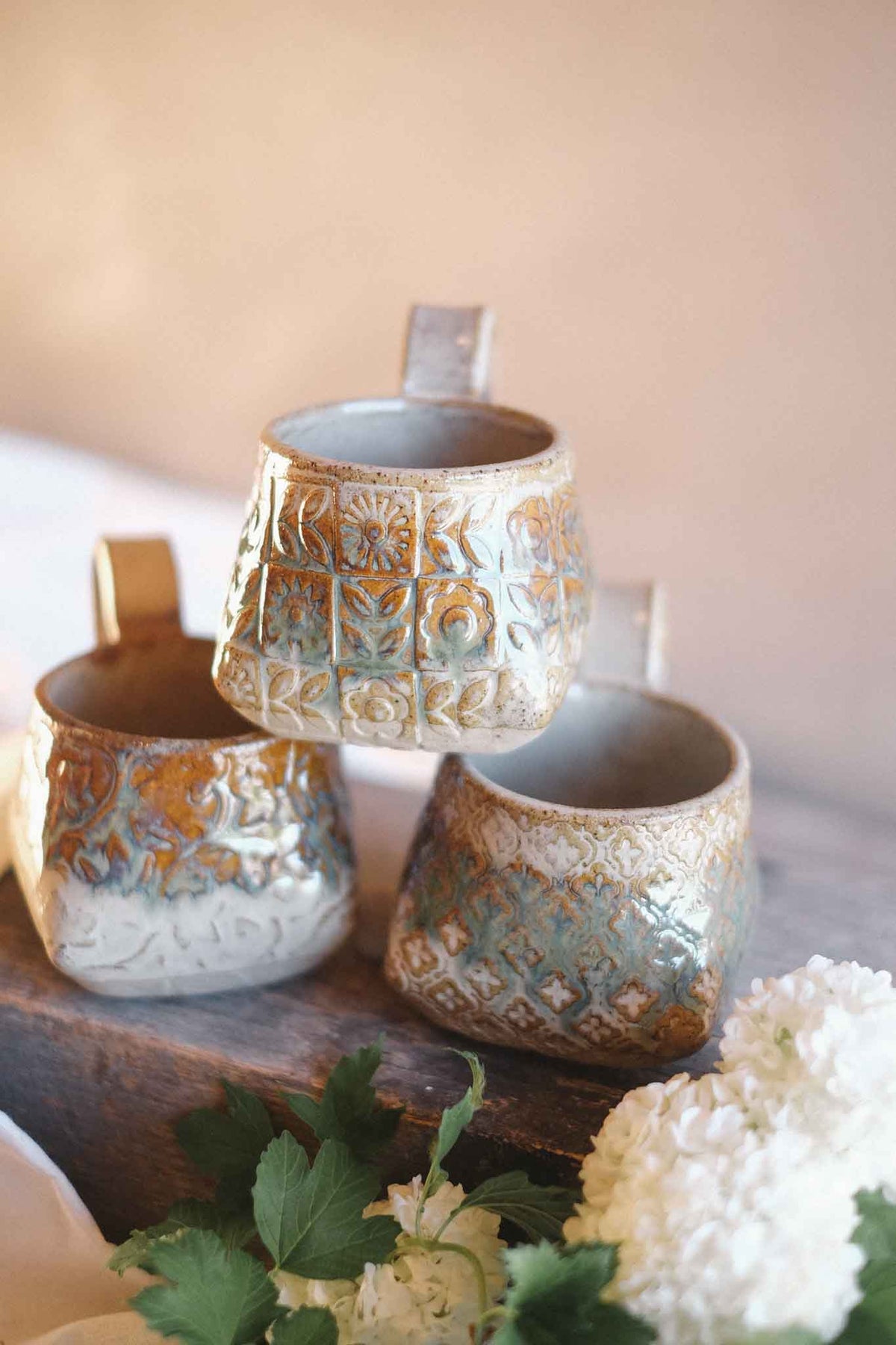 Pattern Fold Mug – Seaweed Glaze – 300ml