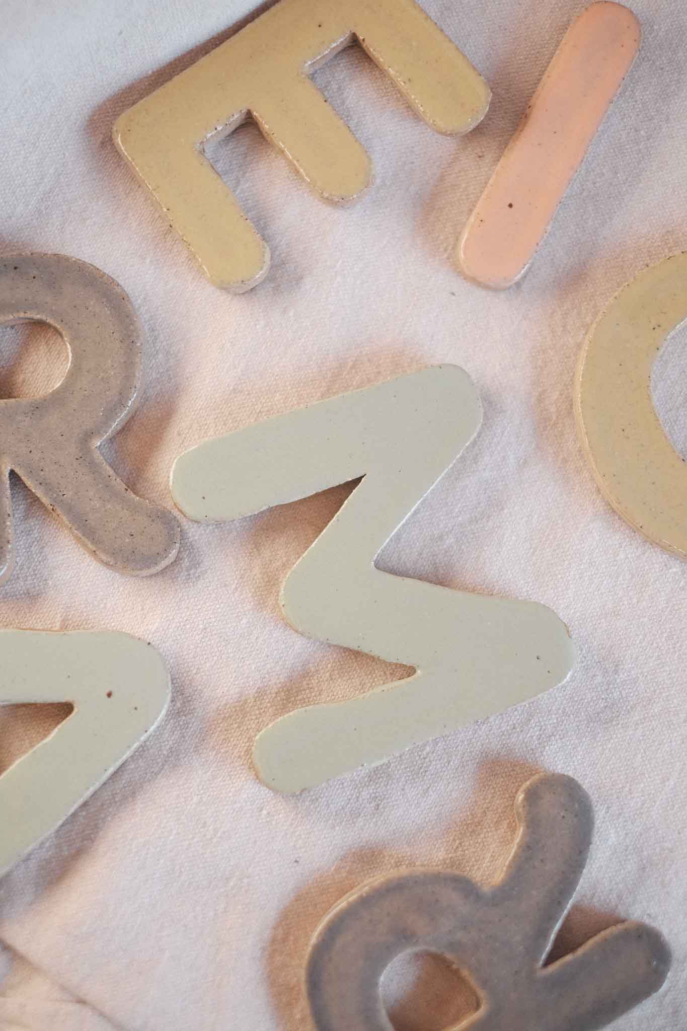Handcrafted Ceramic Letters