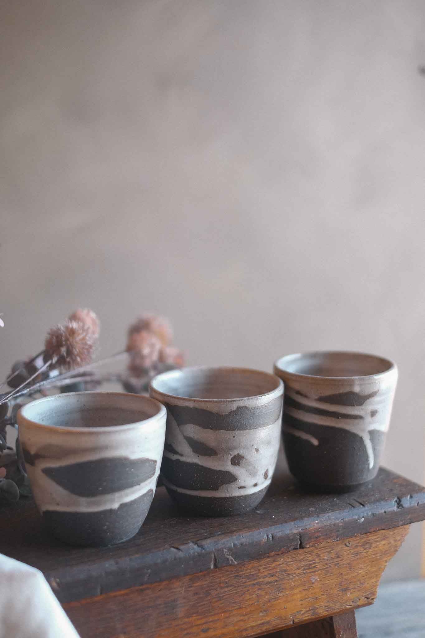 Latte Cup — Black Clay (270ml—340ml)
