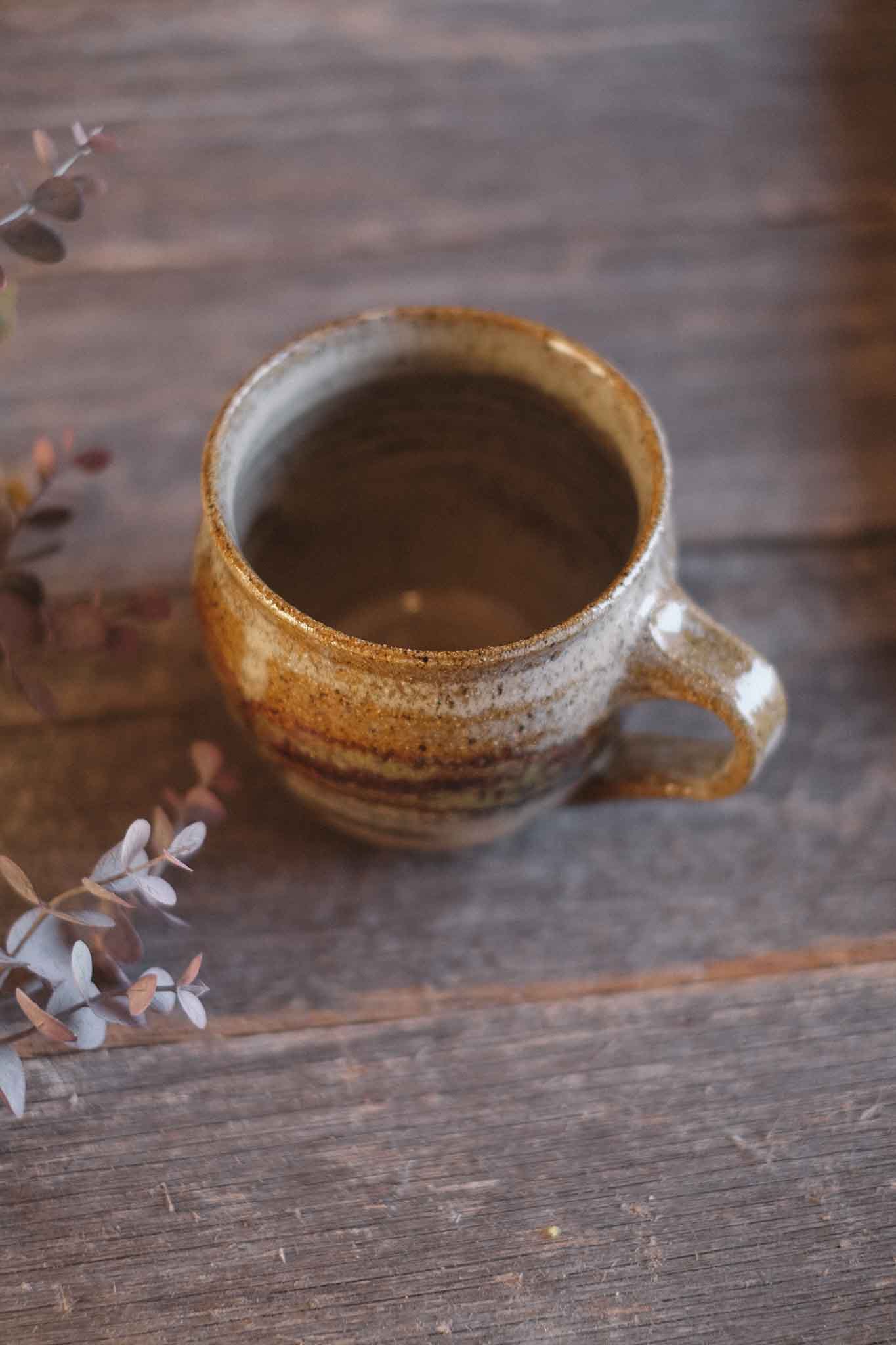 Handmade Mug — Wheel Thrown — Seaweed 1