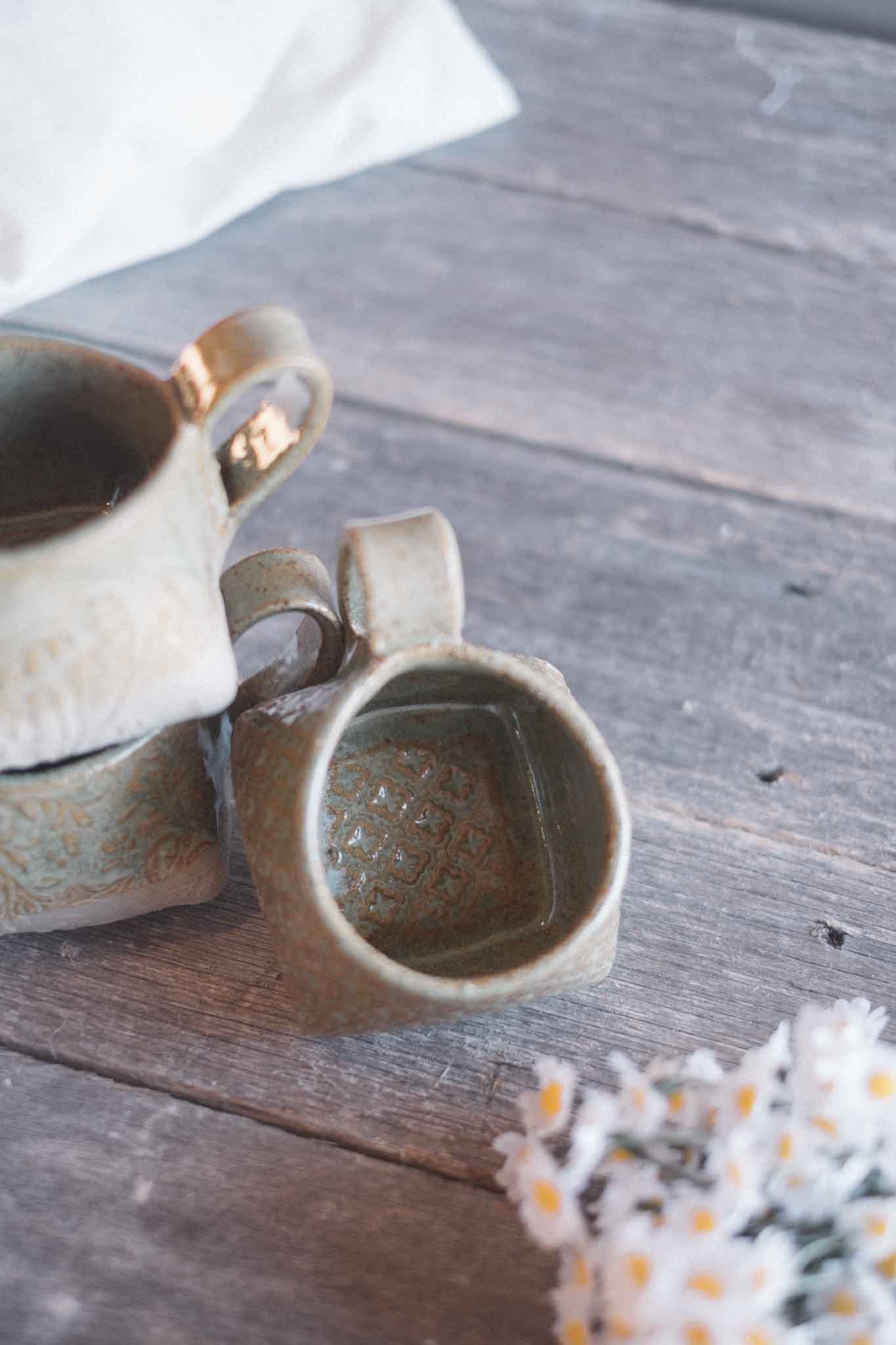 The Folded Mug — Sage Pattern