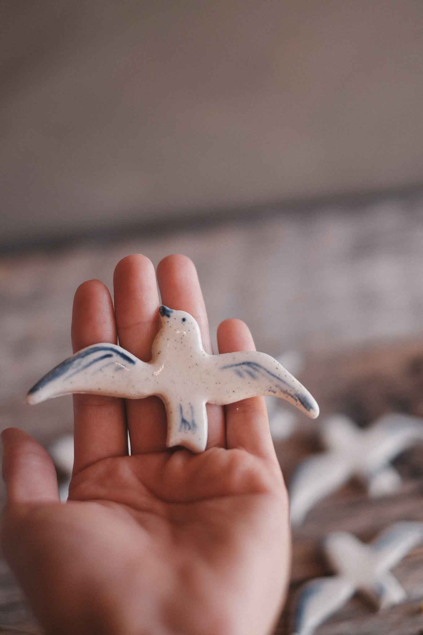 Seagull | Handmade Ceramic Fridge Magnet