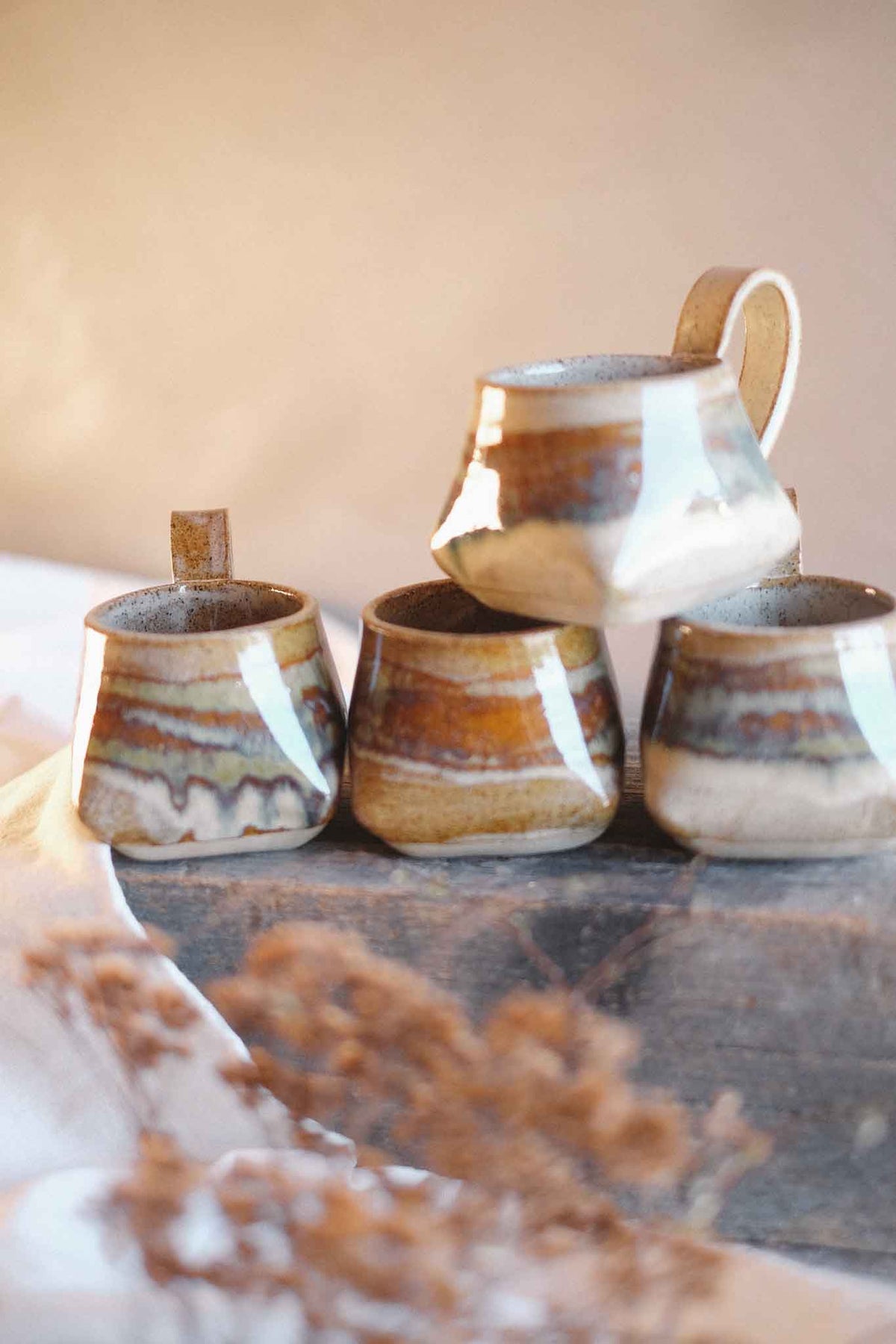 The Folded Mug —  Seaweed Glaze 300ml