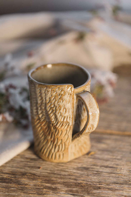 Hand-Built Slab Mug — Wild Clay, One of a Kind