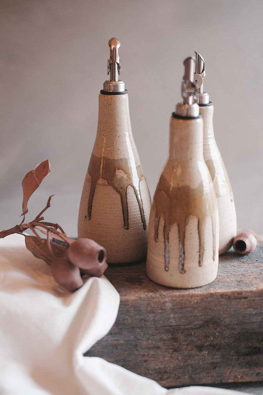 Wild Clay Oil Cruet/ Pourer– Handcrafted Elegance