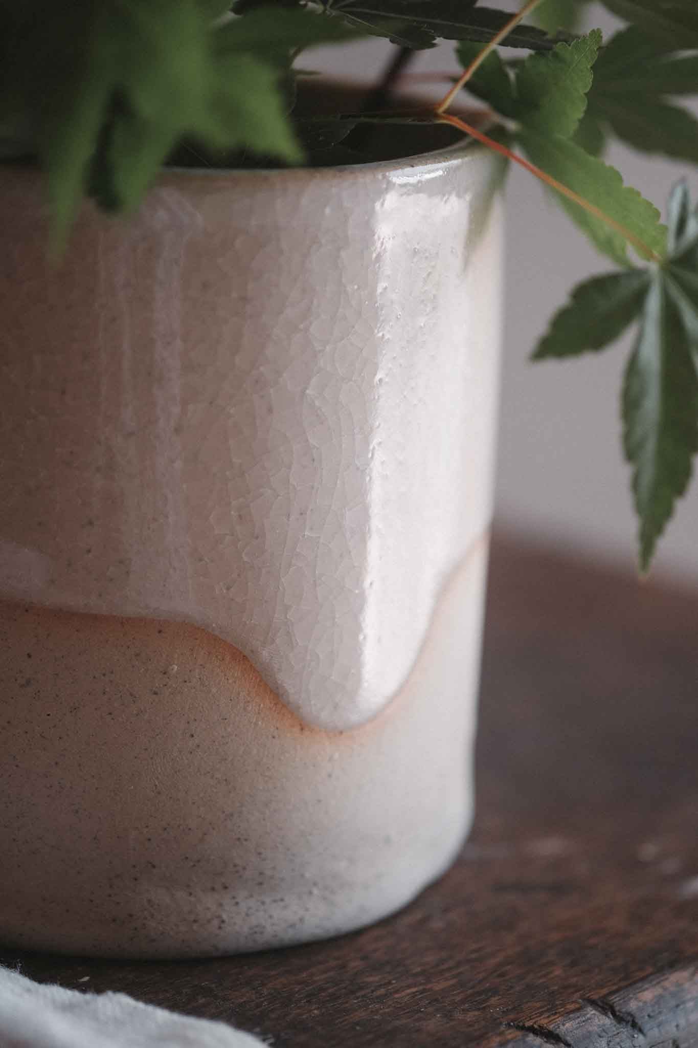 Snowflake Crackle Kitchen Utensil Holder/Vase