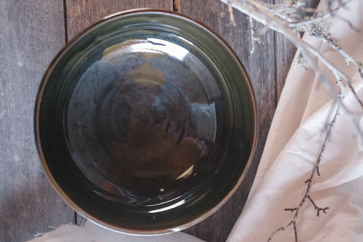 Jade Wild Clay Serving Bowl — Extra Large