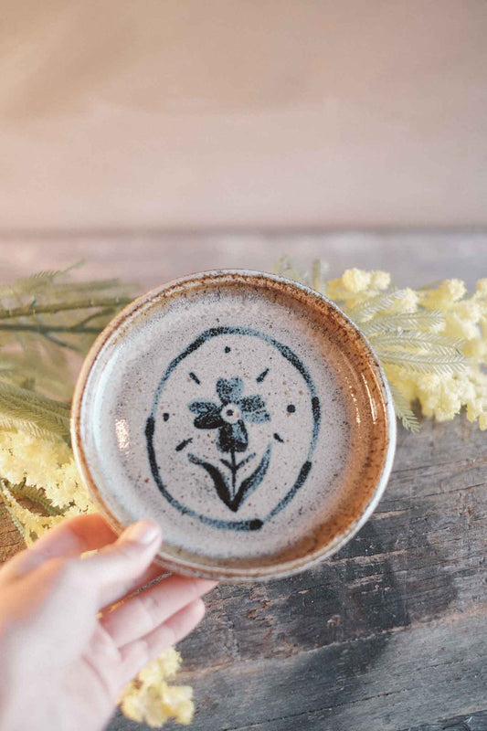 Hand Painted Flower Plate