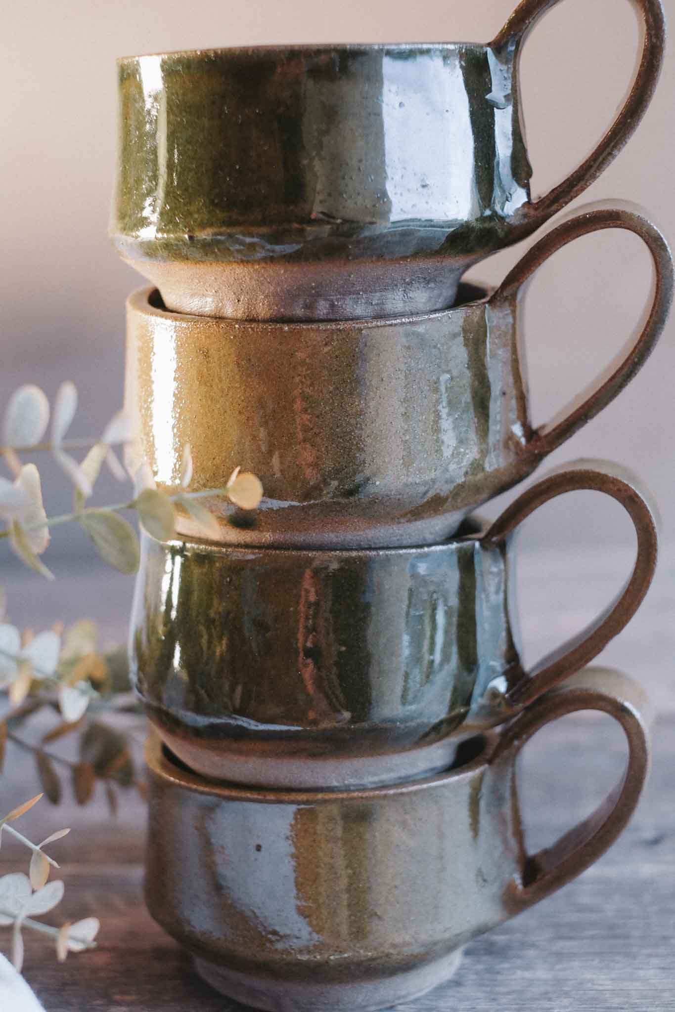 Handbuilt Ceramic Cup — Jade