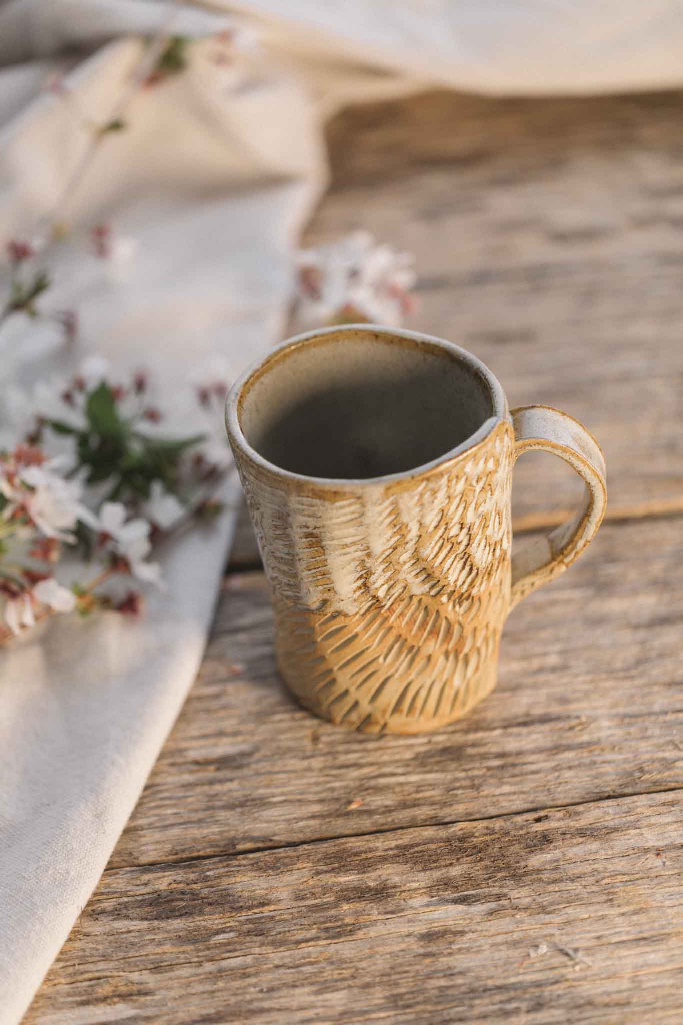 Hand-Built Slab Mug — Wild Clay, One of a Kind