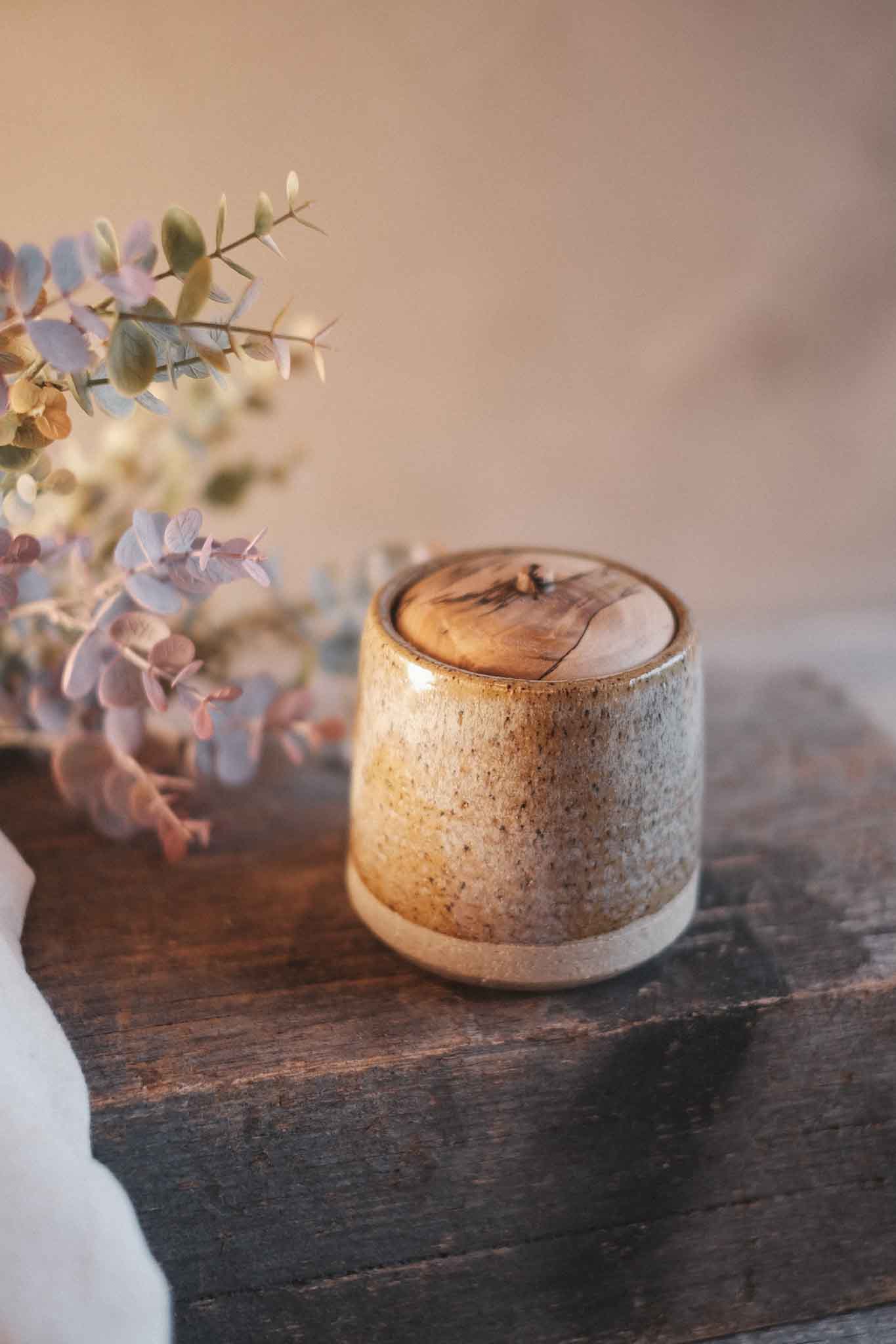 Ceramic Jar with Blackheart Sassafras Lid — Medium