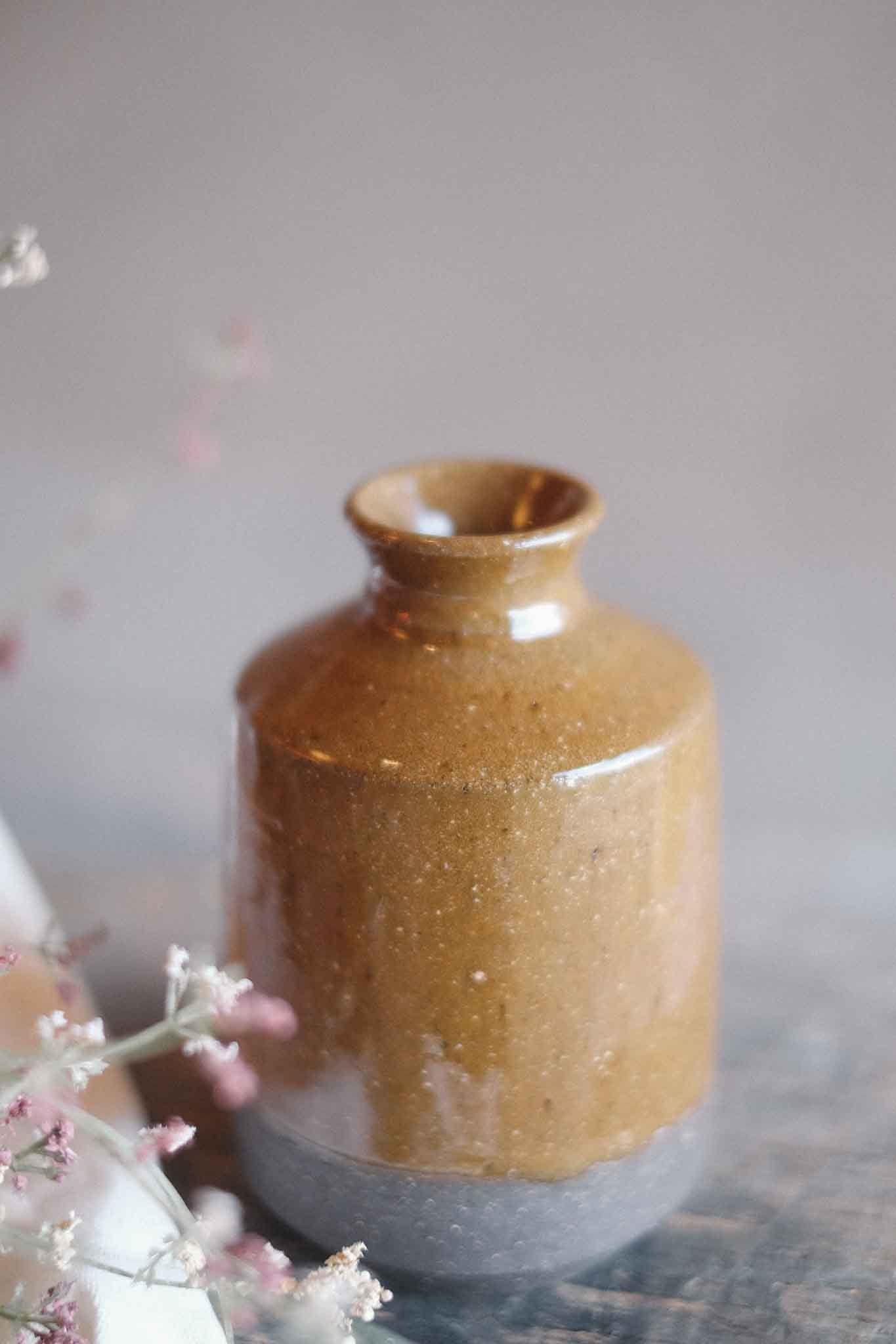 Black Clay Vase 15cm x 9cm