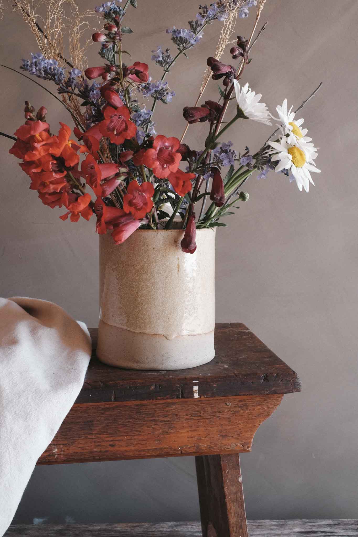 Drift-Glazed Utensil Holder/Vase