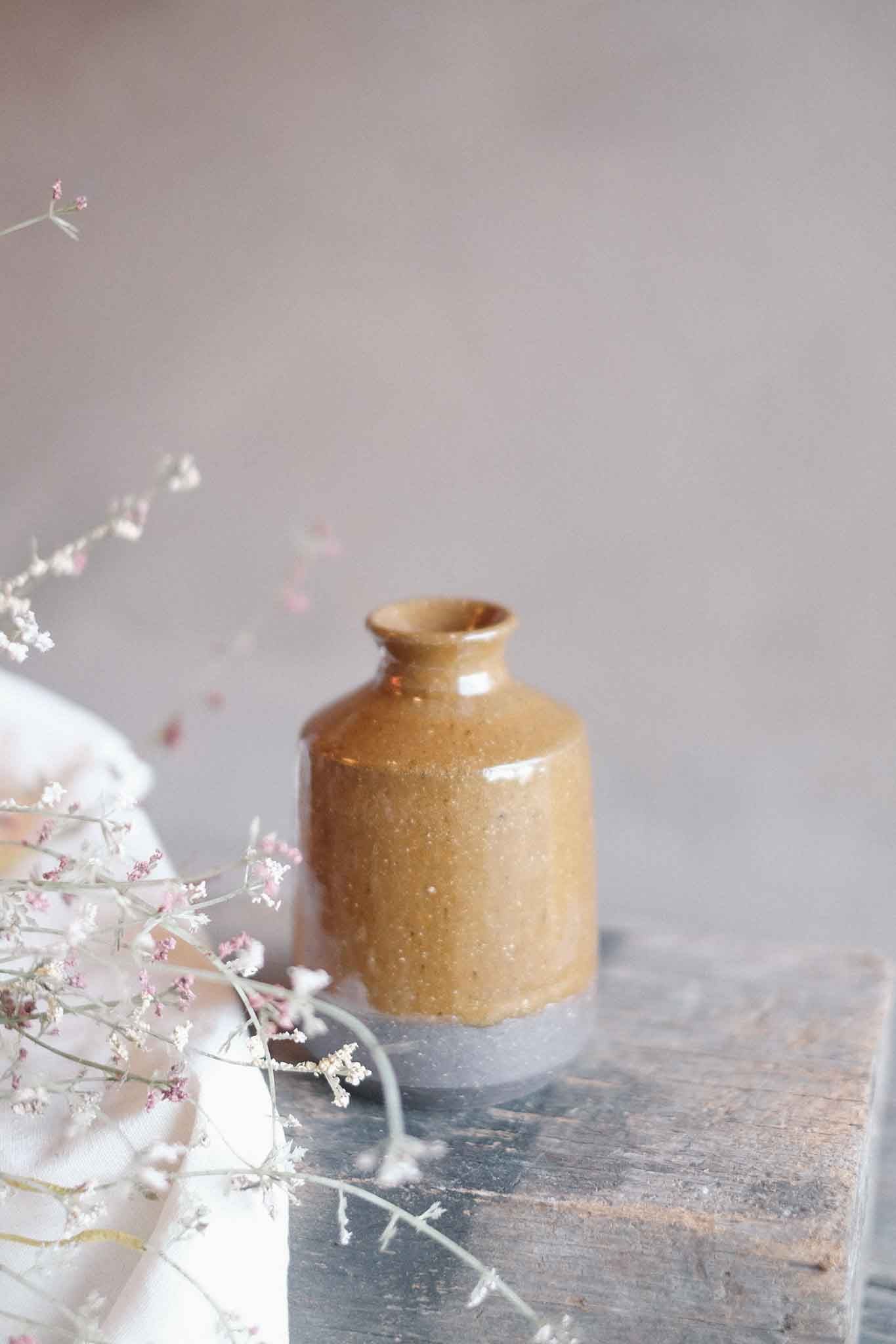 Black Clay Vase 15cm x 9cm