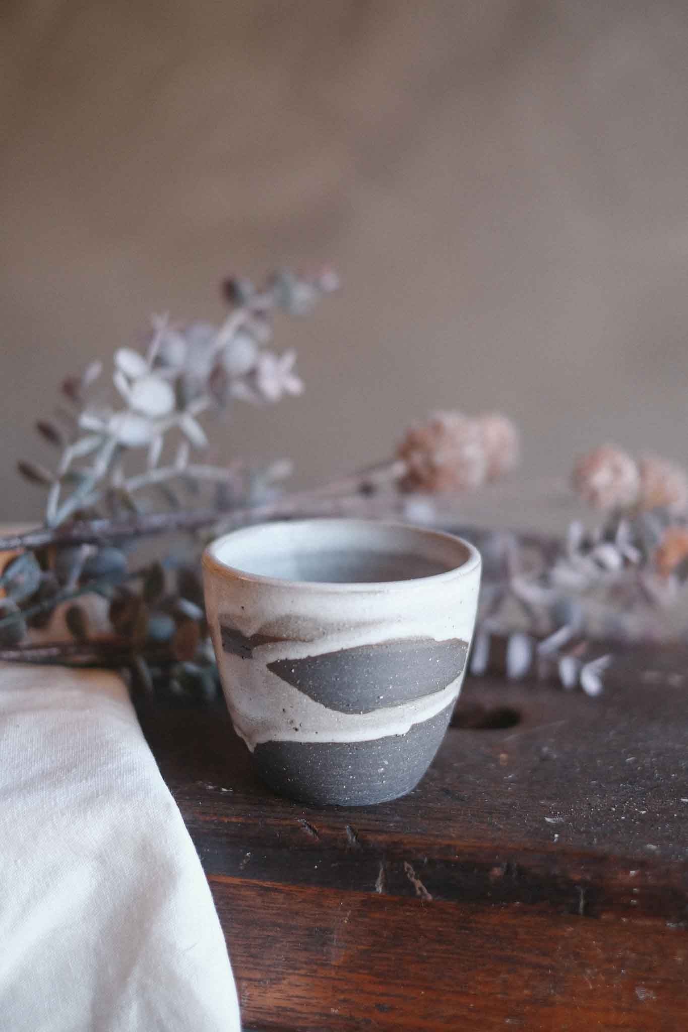 Latte Cup — Black Clay (270ml—340ml)