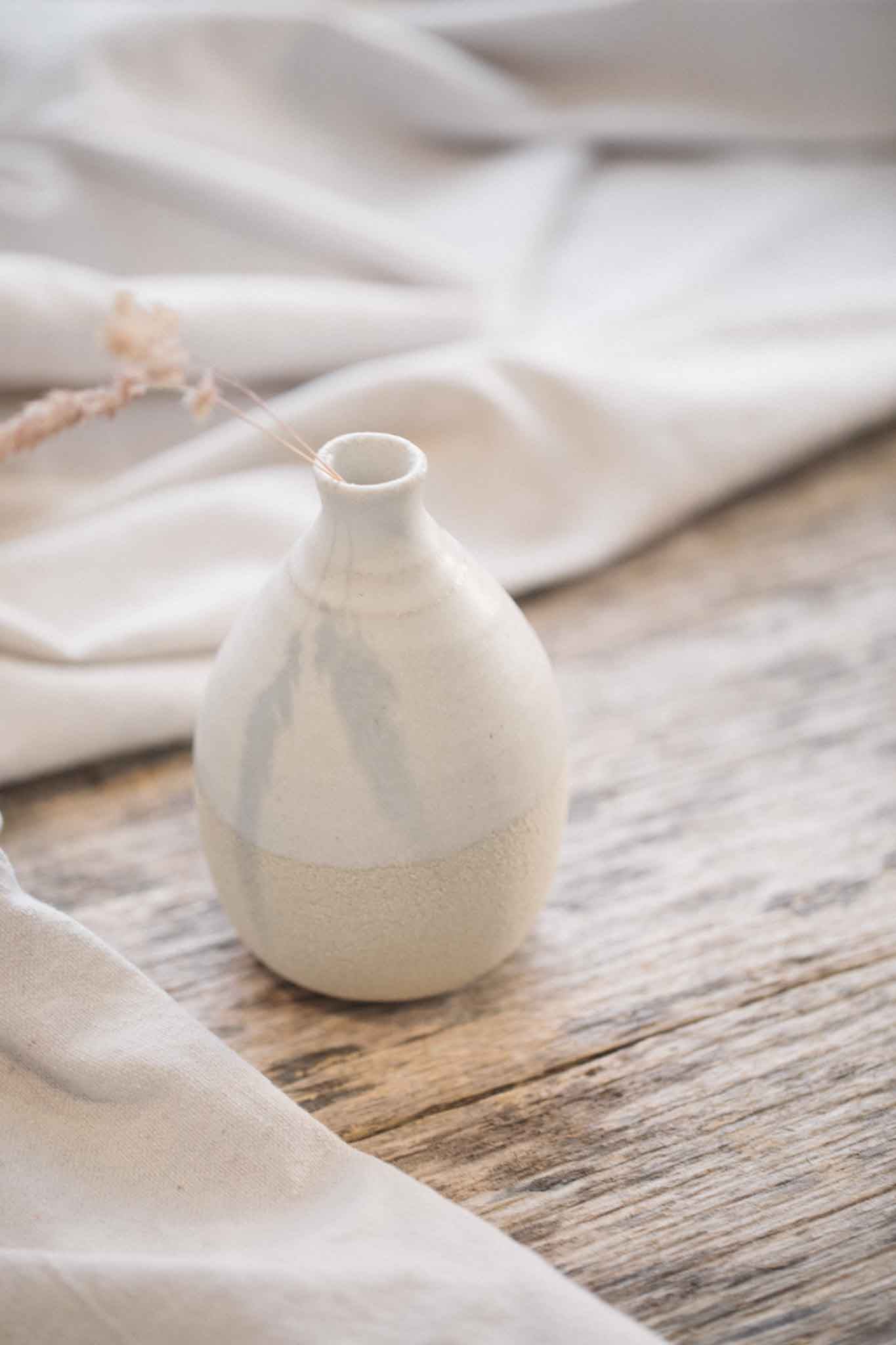 White Raw Earth Vase