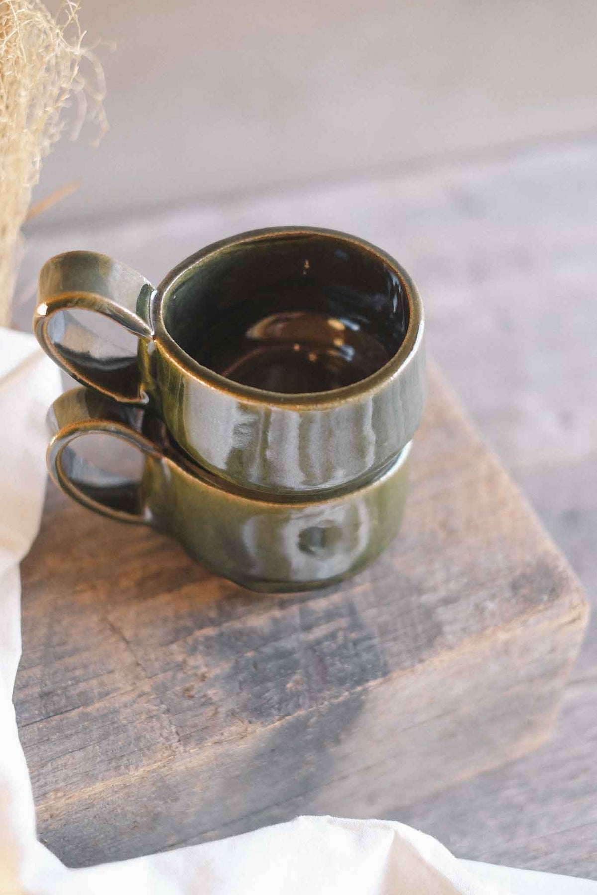 Handbuilt Ceramic Cup — Jade