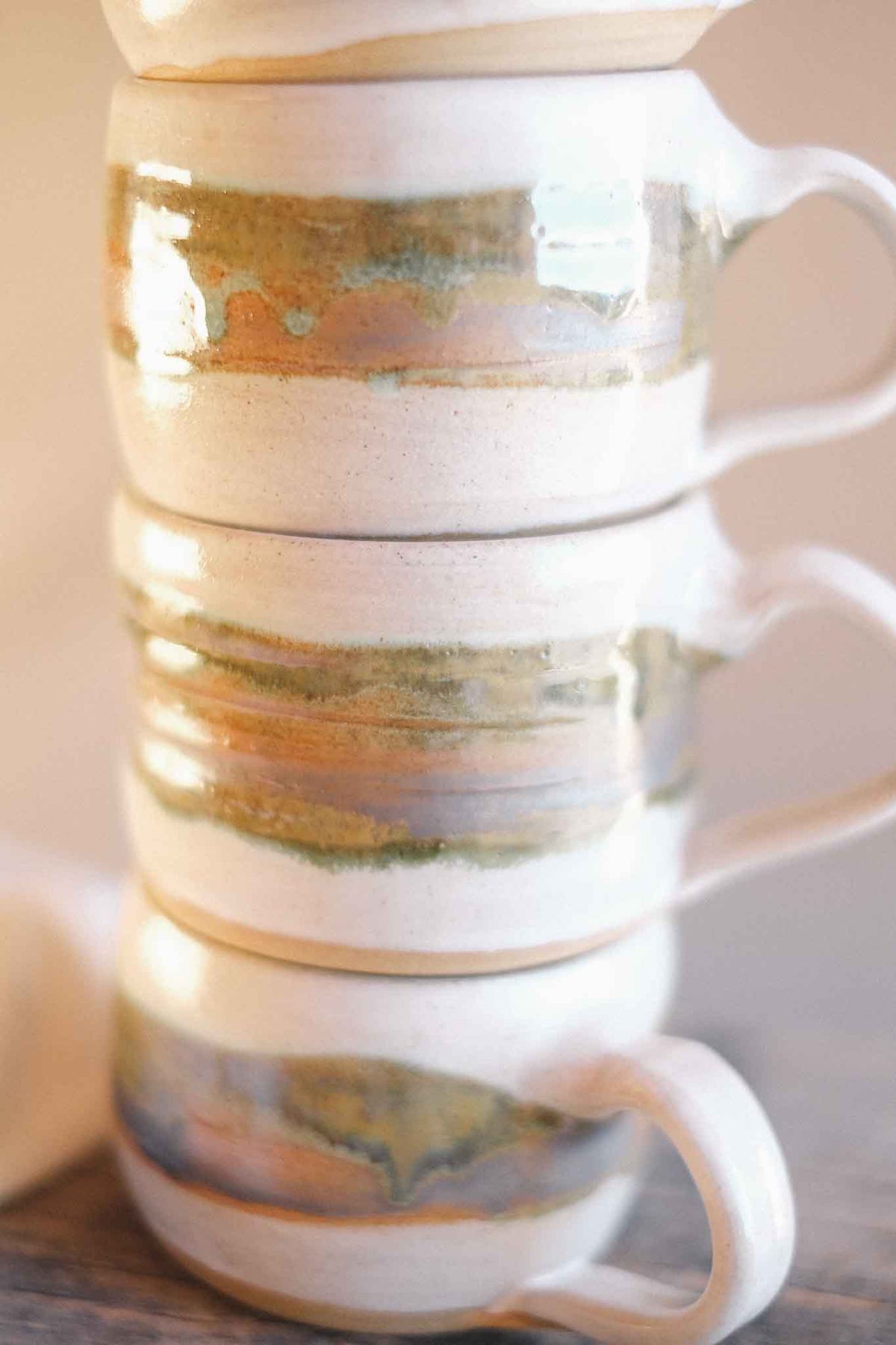 Wheel-thrown Seaweed Landscape Mug – 300–330ml