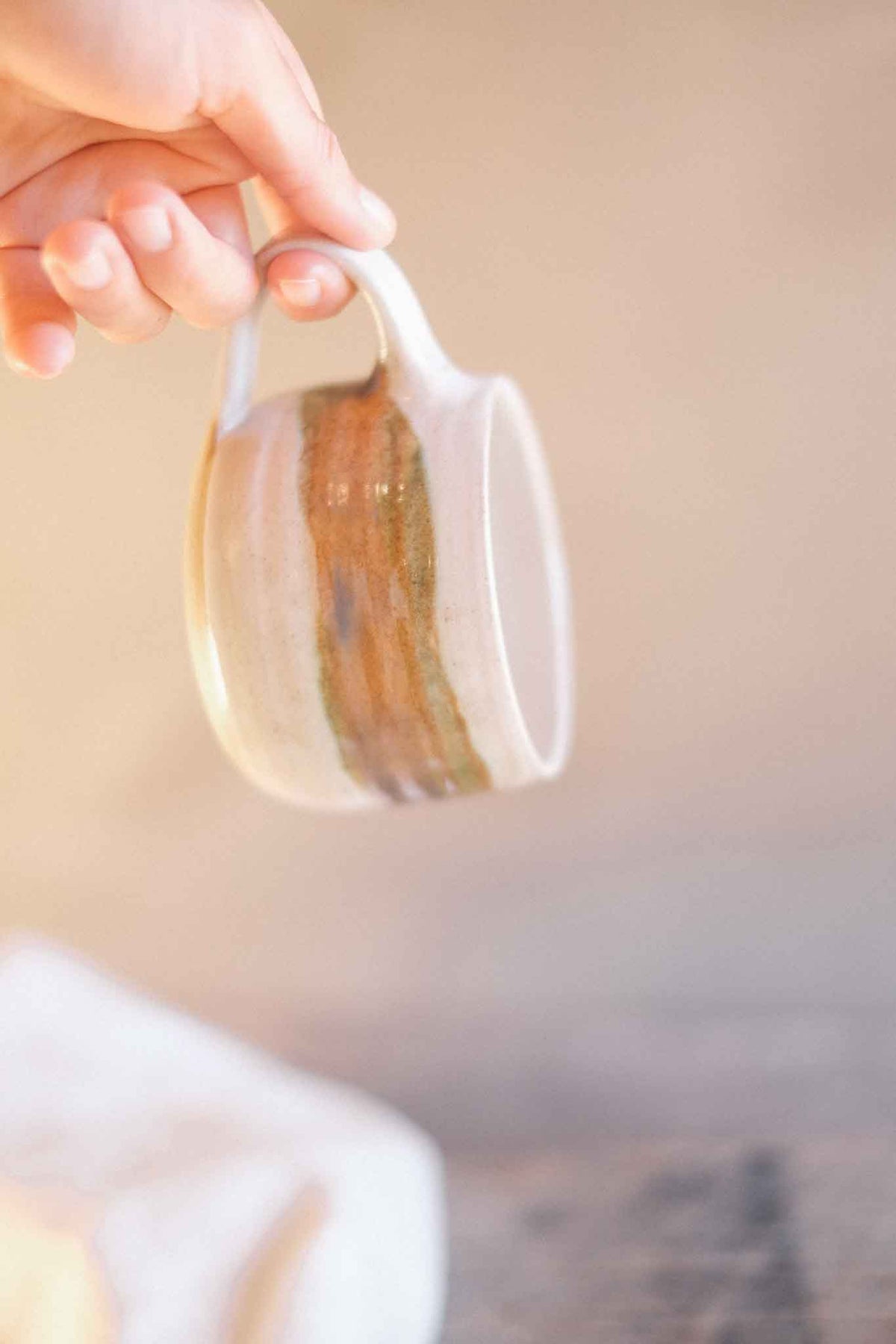 Wheel-thrown Seaweed Landscape Mug – 300–330ml