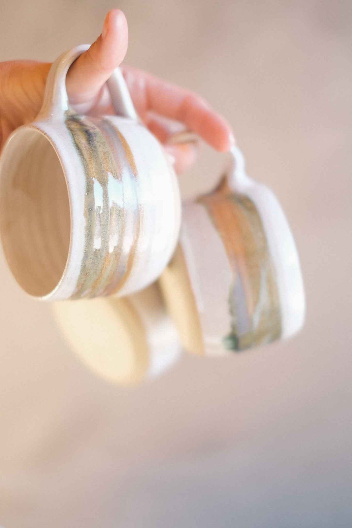 Wheel-thrown Seaweed Landscape Mug – 300–330ml
