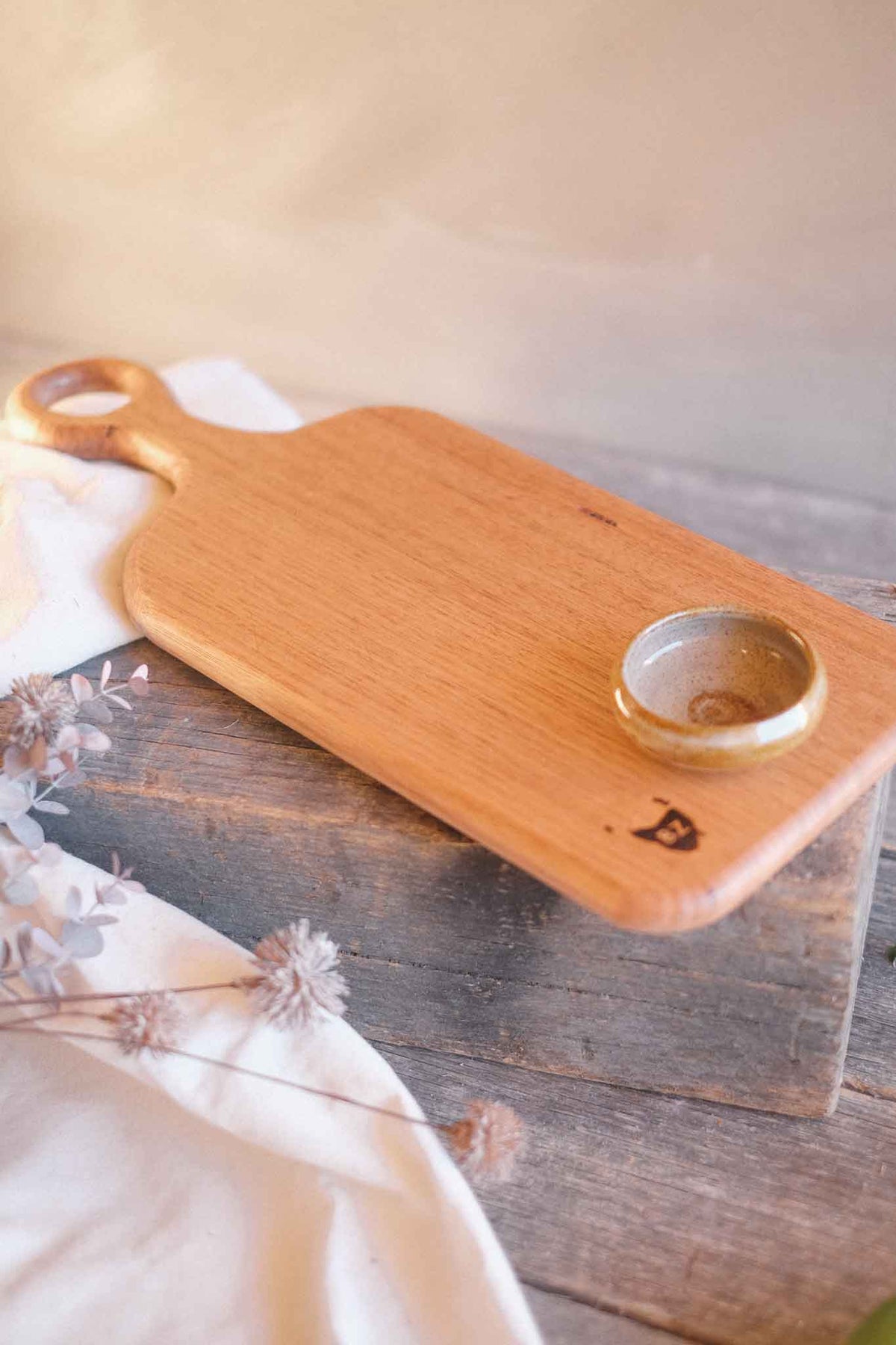 Olive & Dip Serving Board – Small – 45cm x 18cm