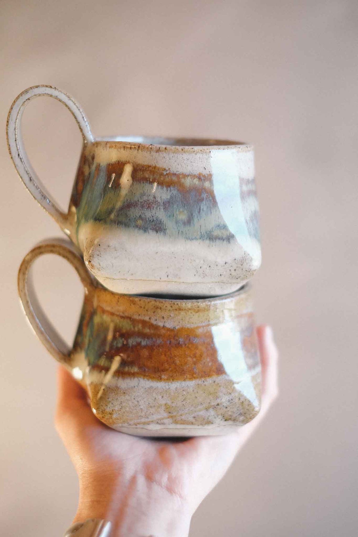 The Folded Mug —  Seaweed Glaze 300ml