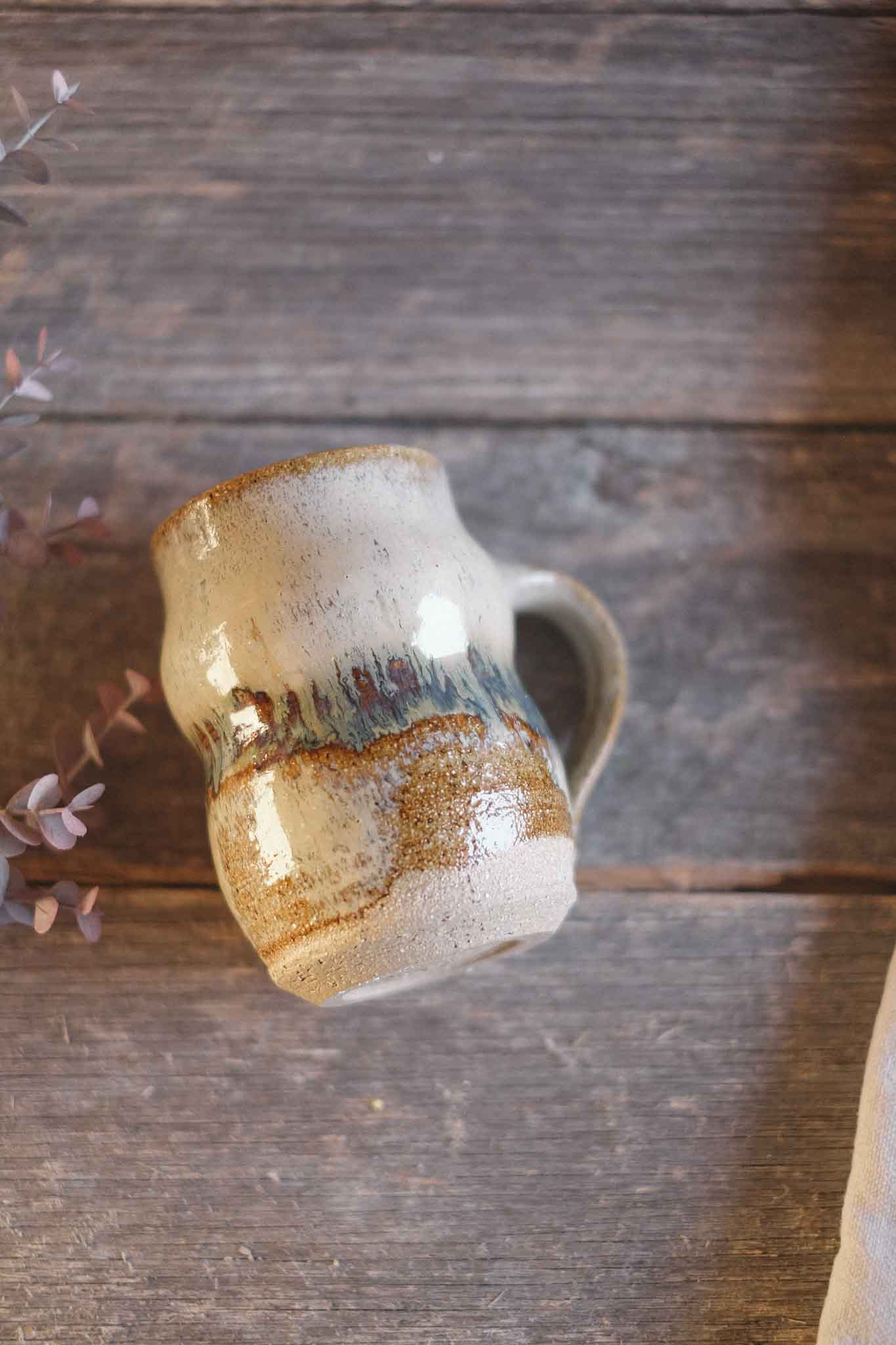 Handmade Mug — Wheel Thrown — Seaweed 2
