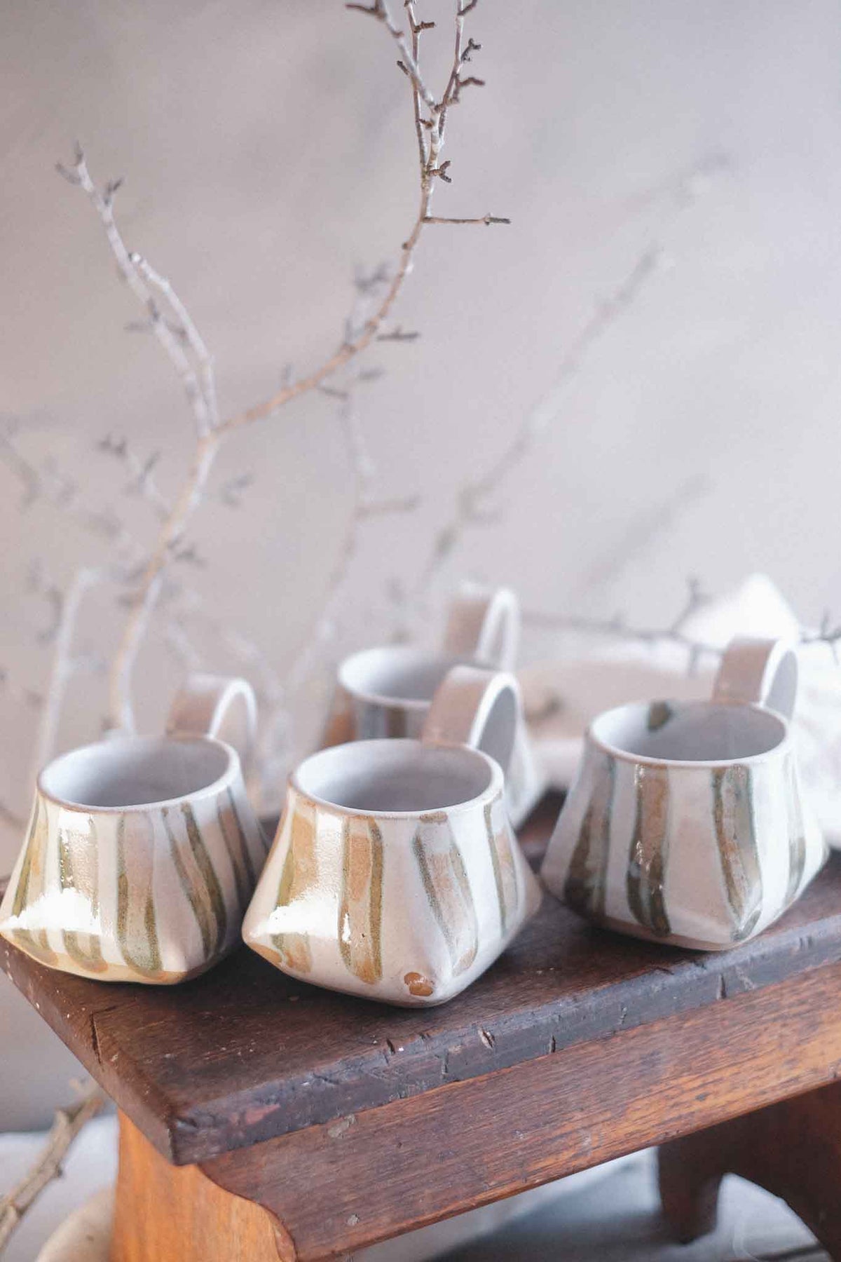 The Folded Mug —  Seaweed Stripe 300ml