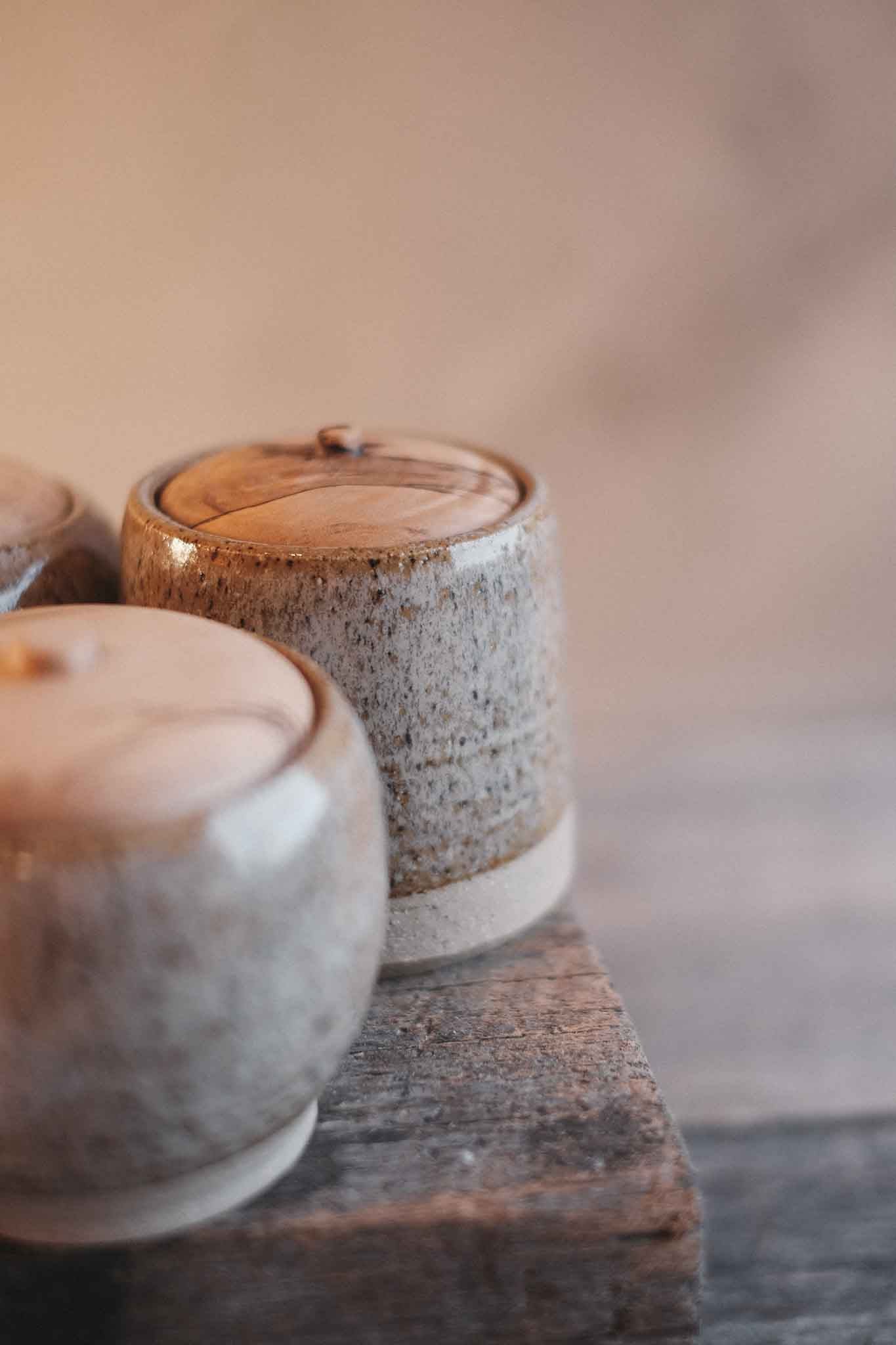 Ceramic Jar with Blackheart Sassafras Lid — Medium