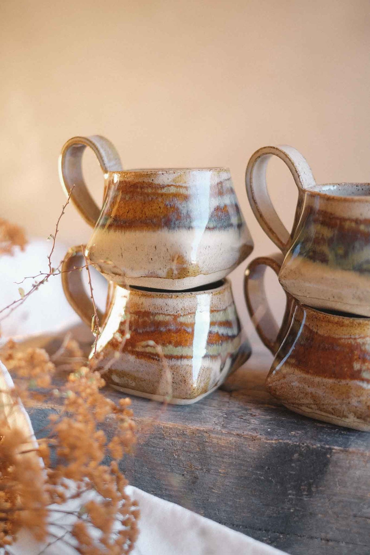 The Folded Mug —  Seaweed Glaze 300ml