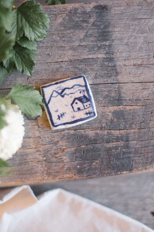 Small Postage Stamp Magnet – Cottagecore – 4.5cm x 4.5cm