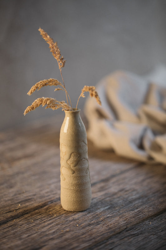 White Raw Earth Bud Vase