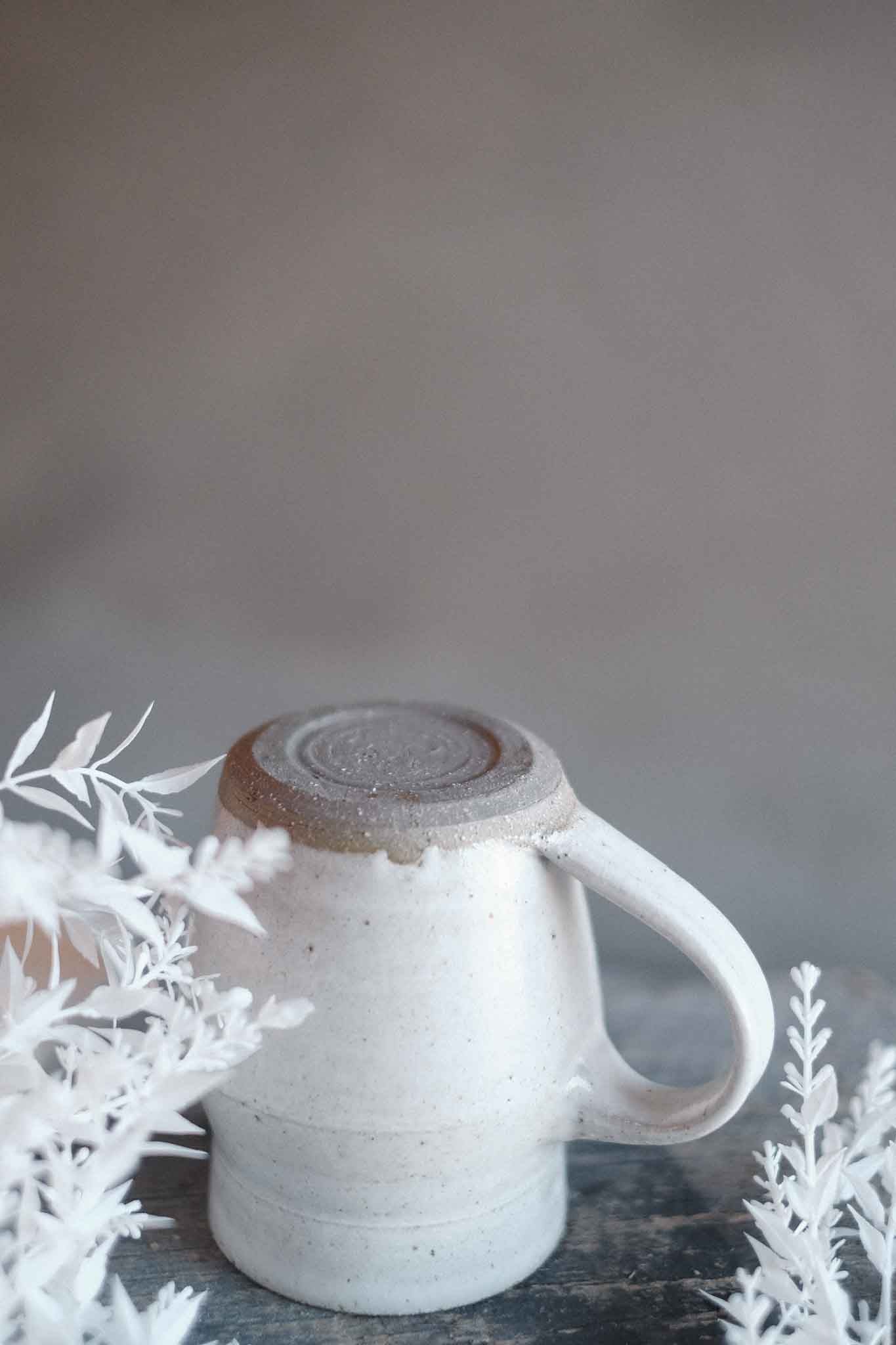 Handmade Mug — Wheel Thrown — White 4