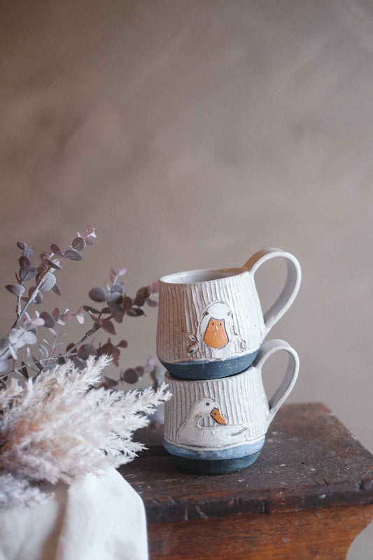“Ducks" White Mug - Jane Chapman Collaboration (320ml)