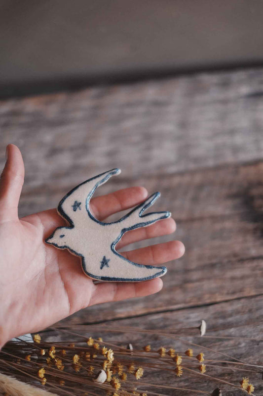 Swallow | Handmade Ceramic Fridge Magnet