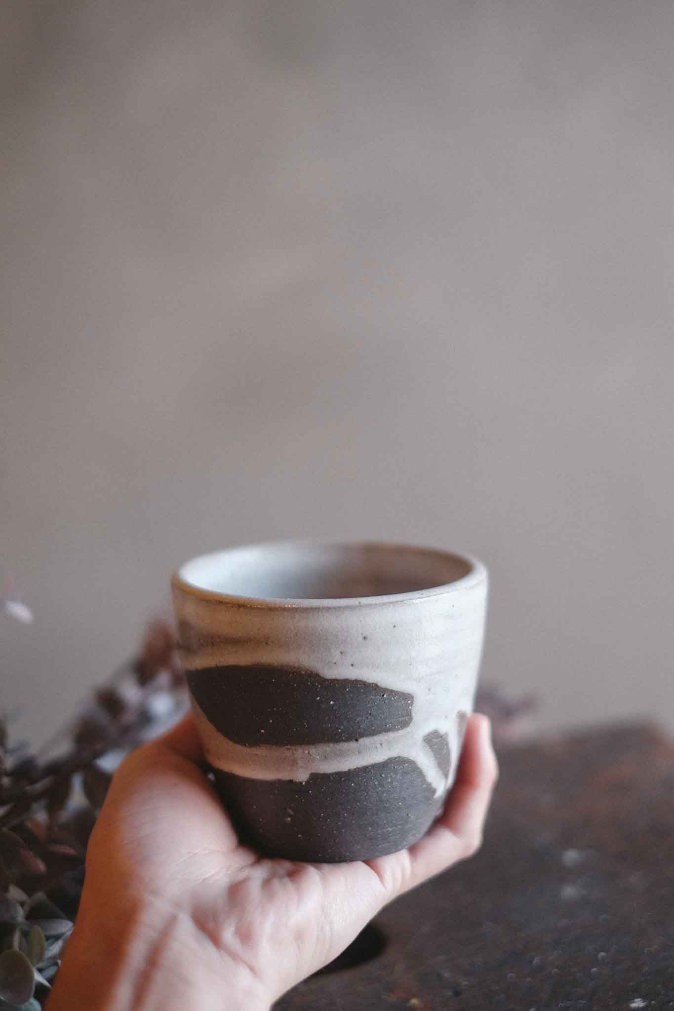 Latte Cup — Black Clay (270ml—340ml)