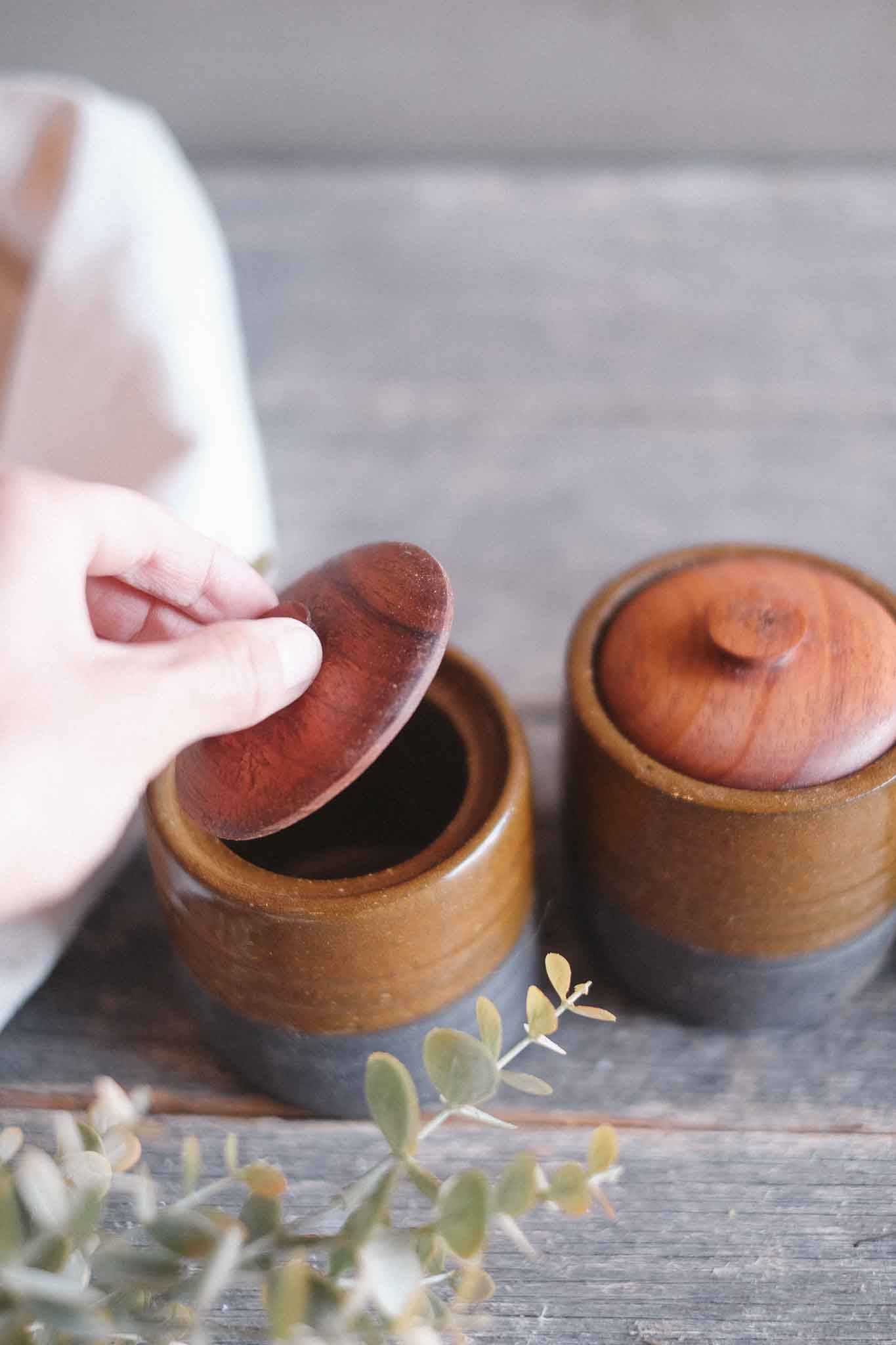 Small Canister with Blackwood Lid – 11 × 9cm