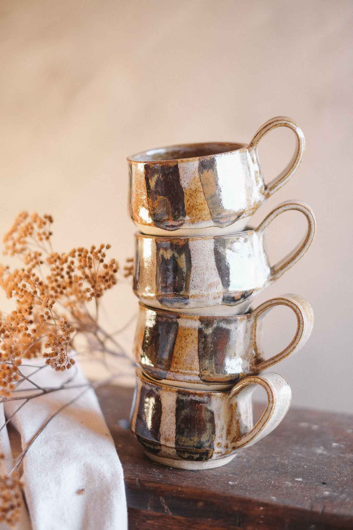 Striped Black Cup – 250ml