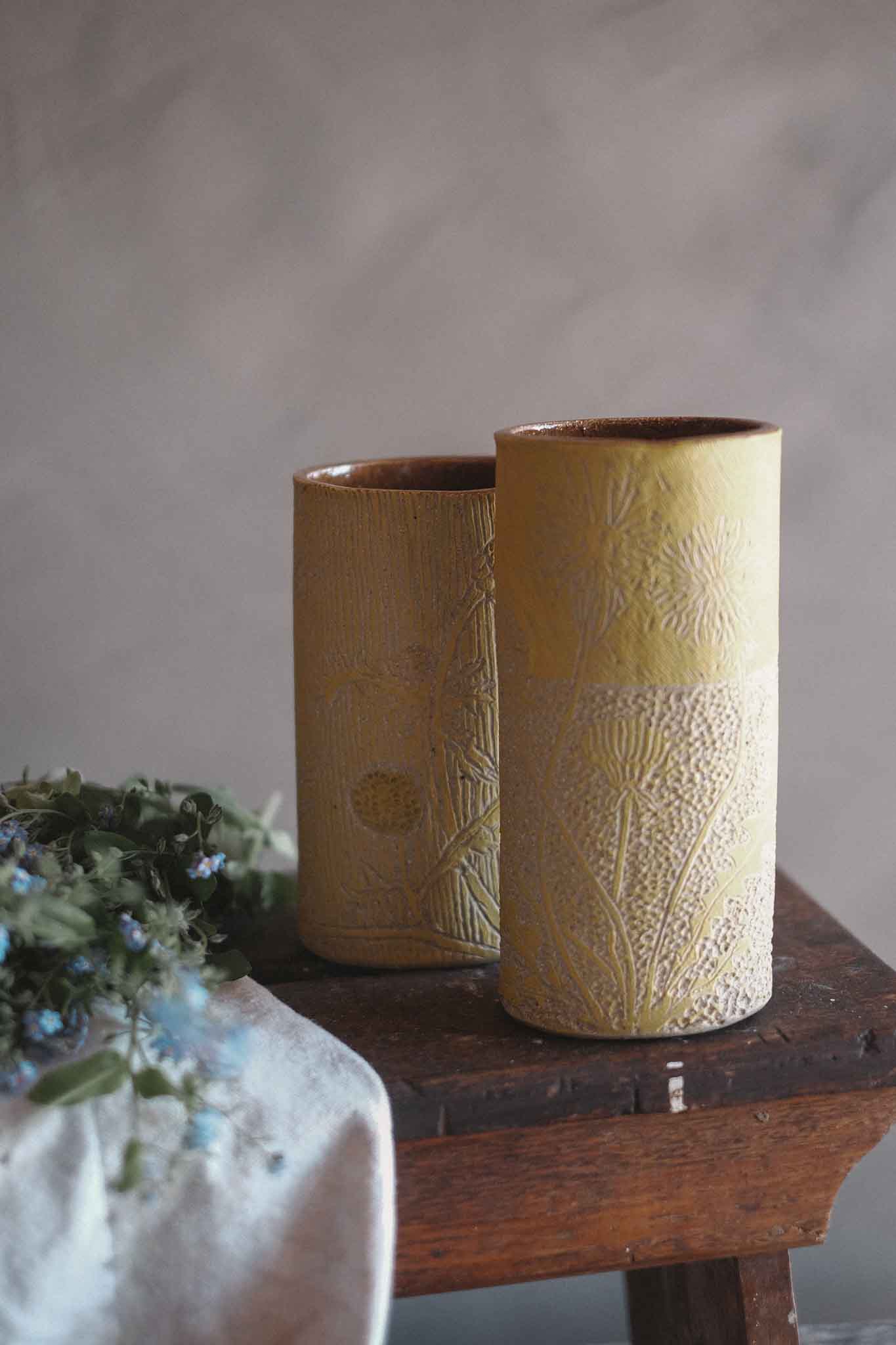 Carved Dandelion Vase | Large — in collaboration with Jane Chapman
