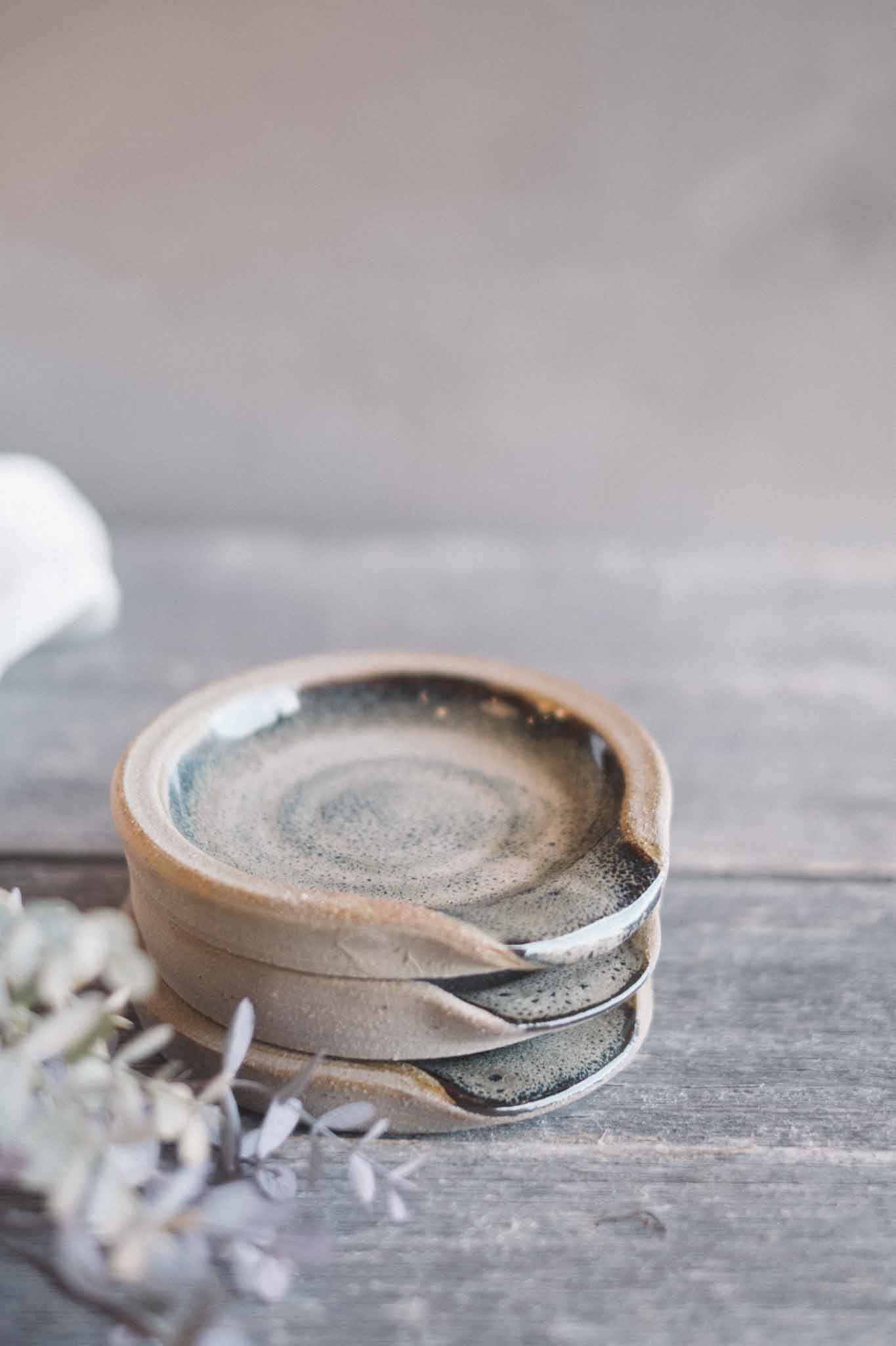 Wild Clay Spoon Rest — Ember