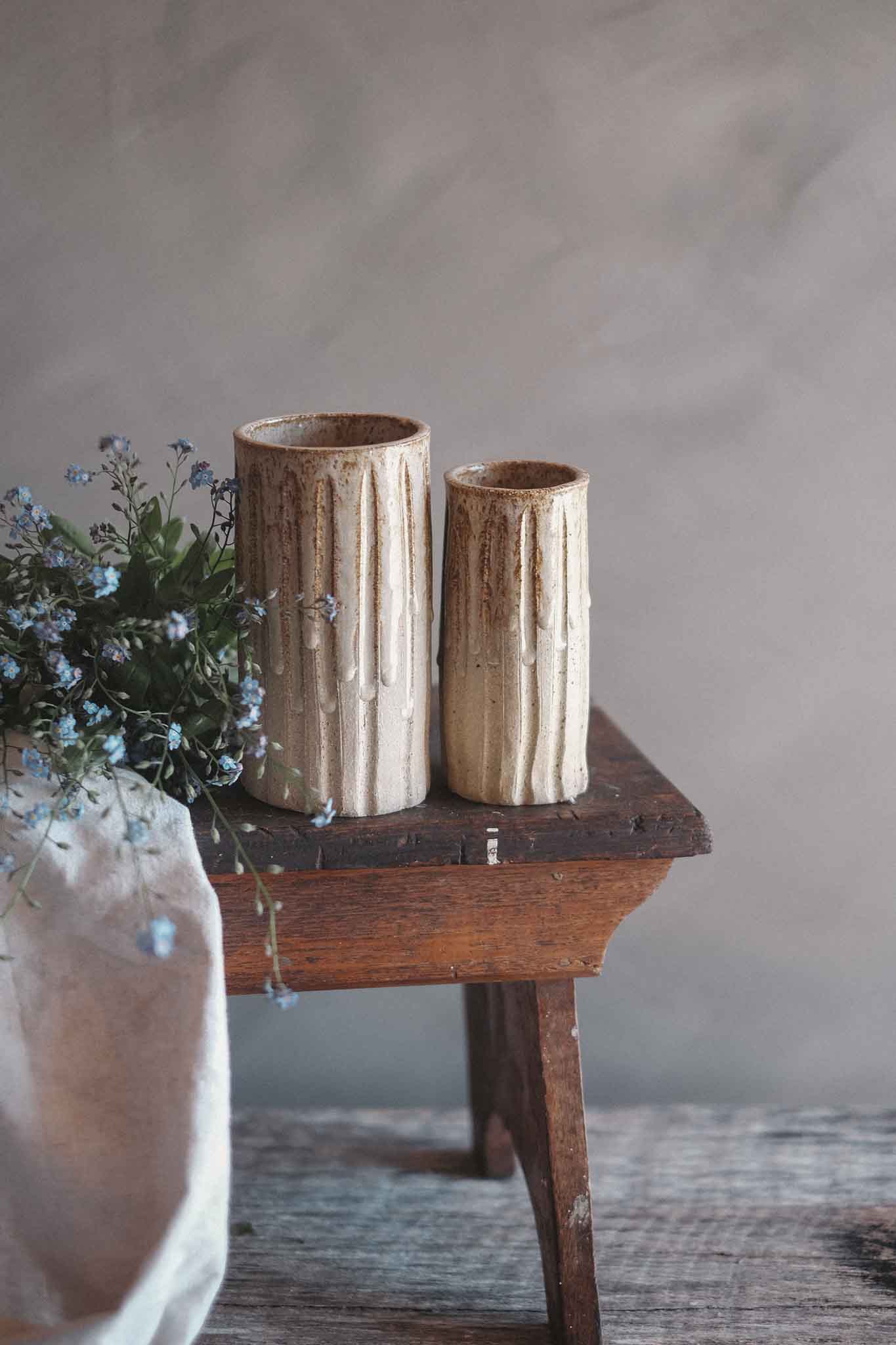 Carved Wabi-Sabi Vase | Medium