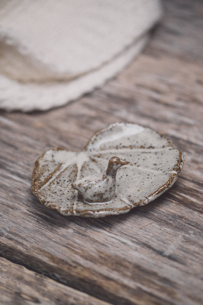 Creature Trinket Dish - Duck on a Leaf