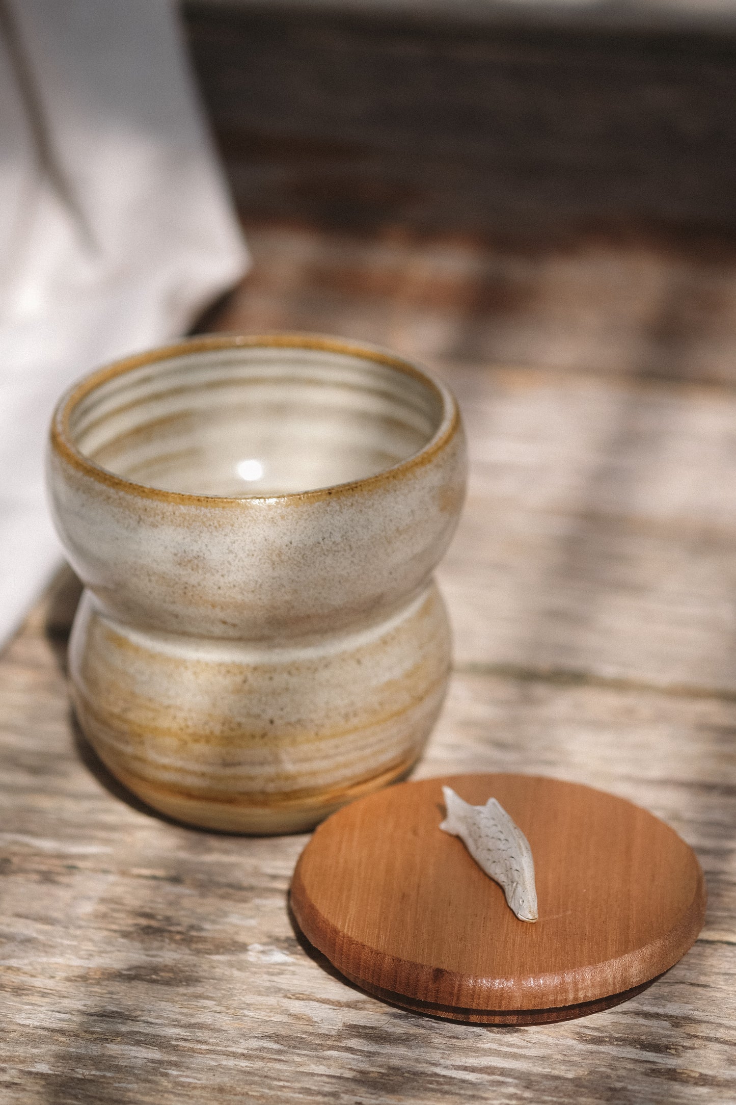 Fish Creature Jar with Tas Oak Lid