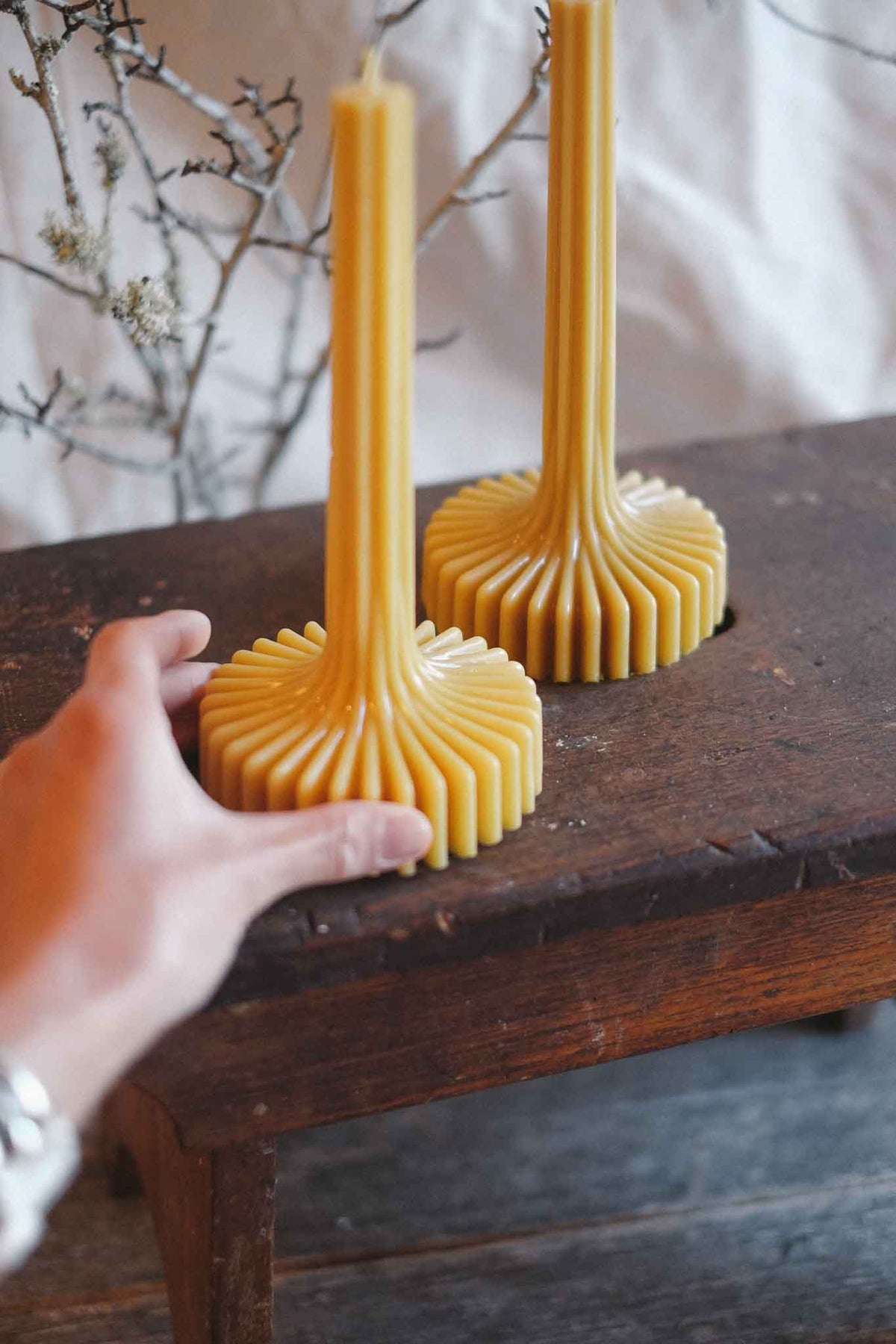 Fluted Spire Sculptural Candle