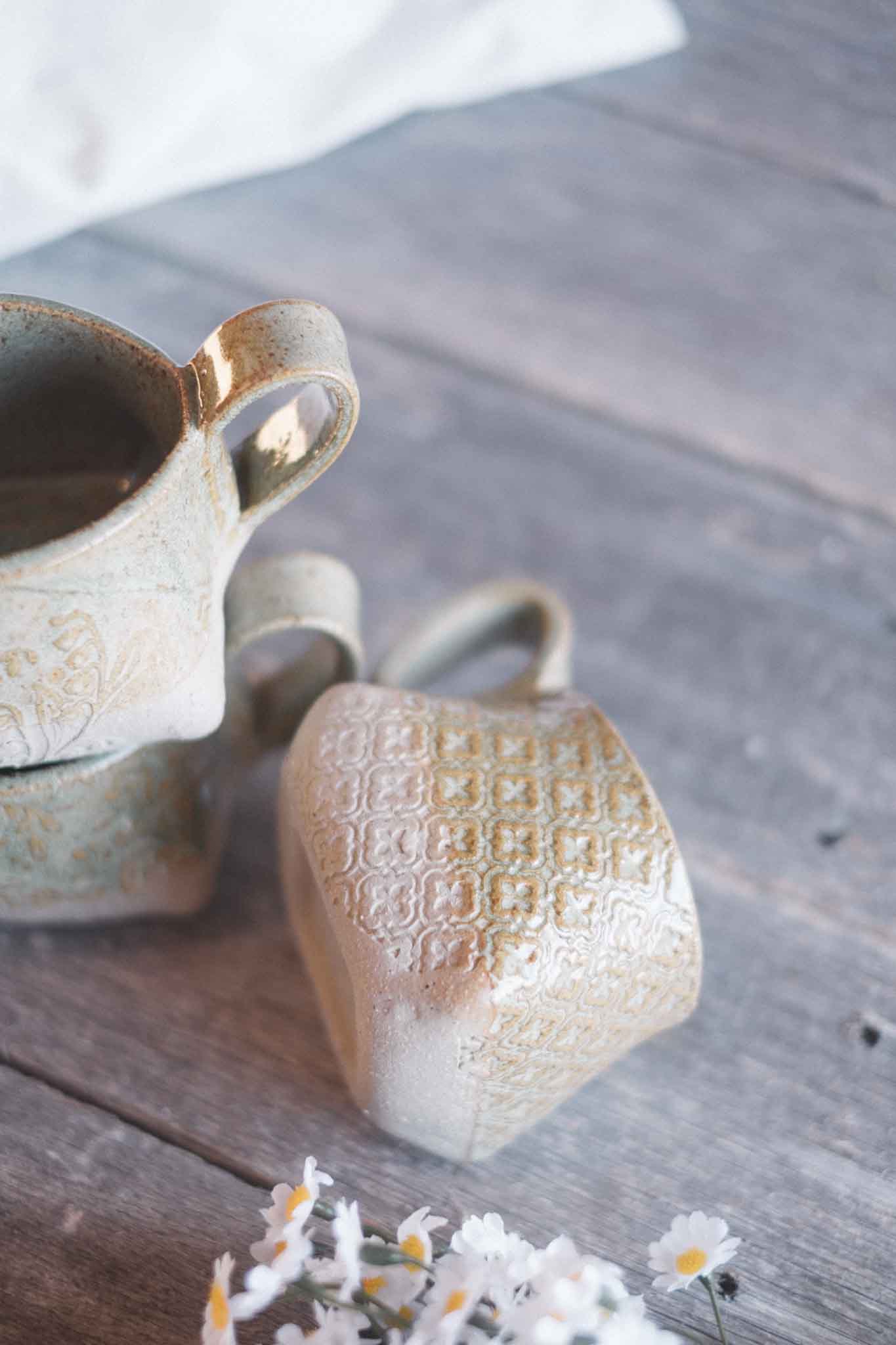 The Folded Mug — Sage Pattern