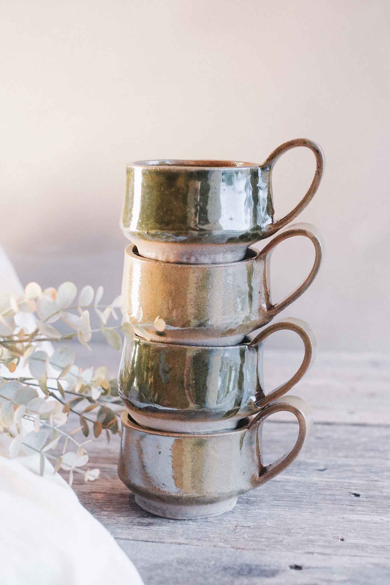 Handbuilt Ceramic Cup — Jade
