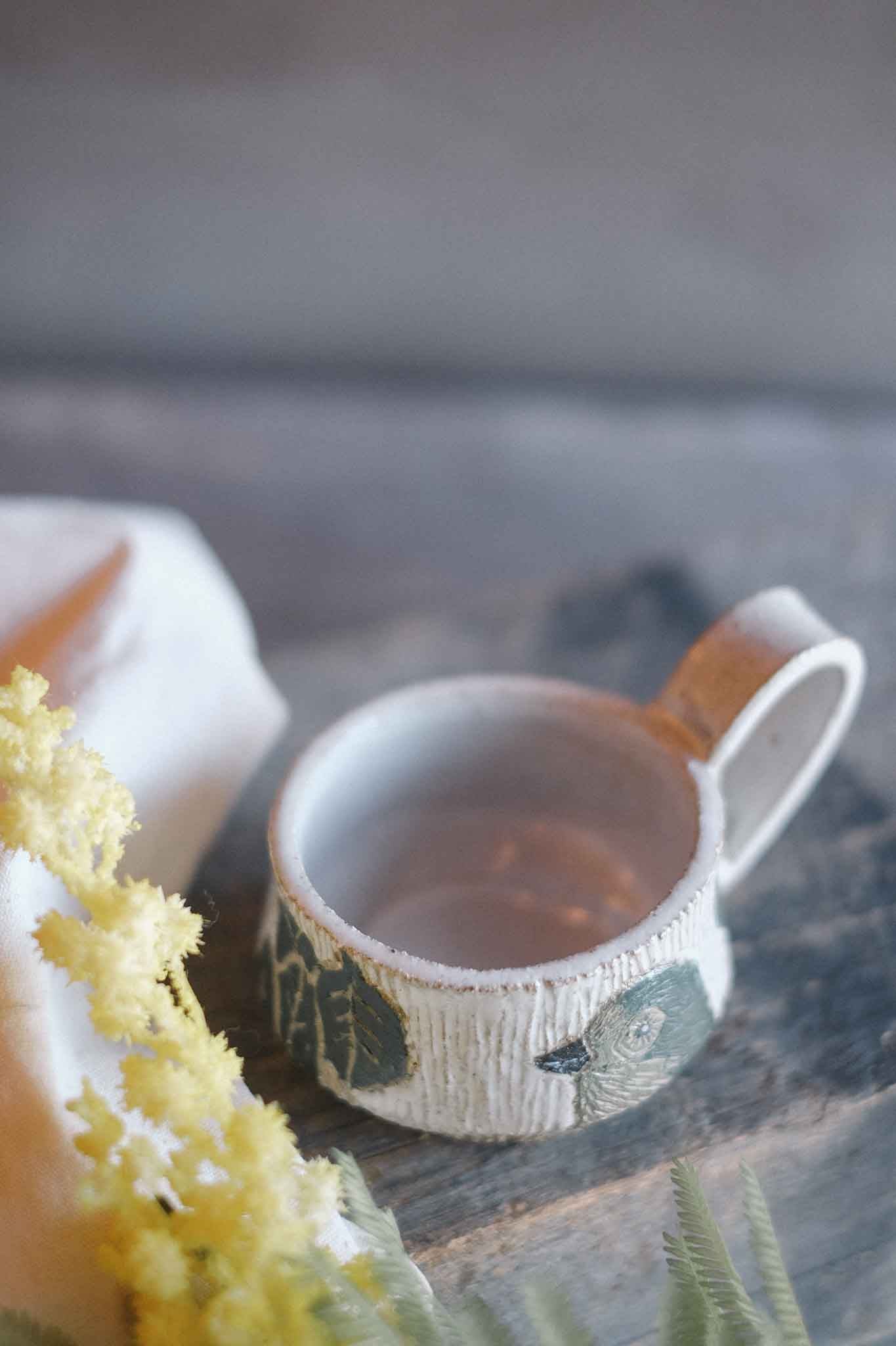 Green Parrot Mug – Collaboration with Jane Chapman