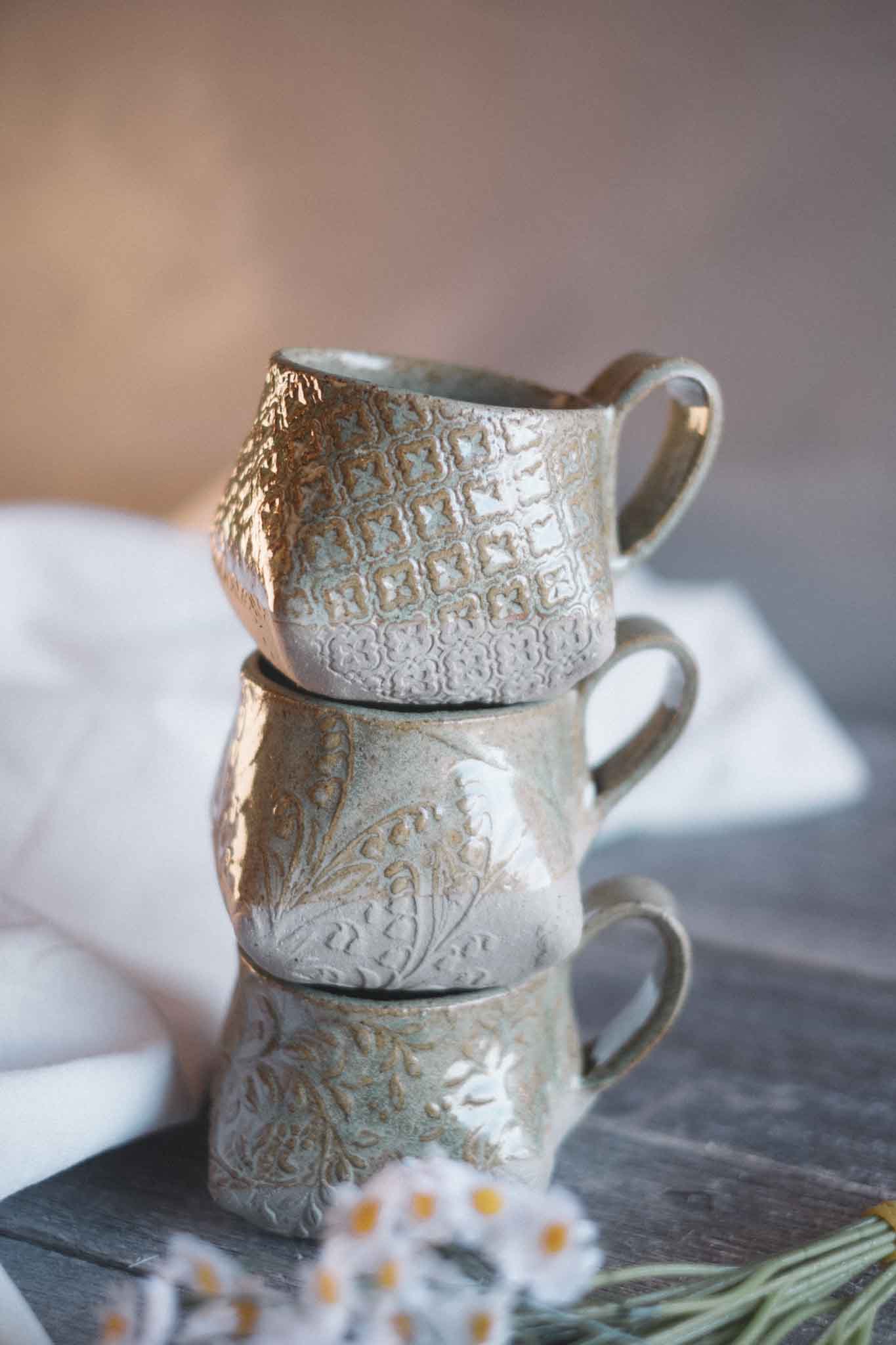 The Folded Mug — Sage Pattern