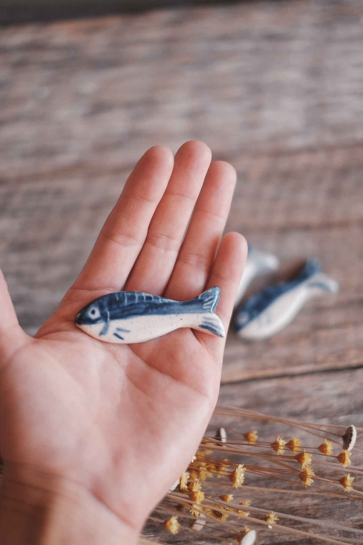 Lil Fish | Handmade Ceramic Fridge Magnets Set of 2