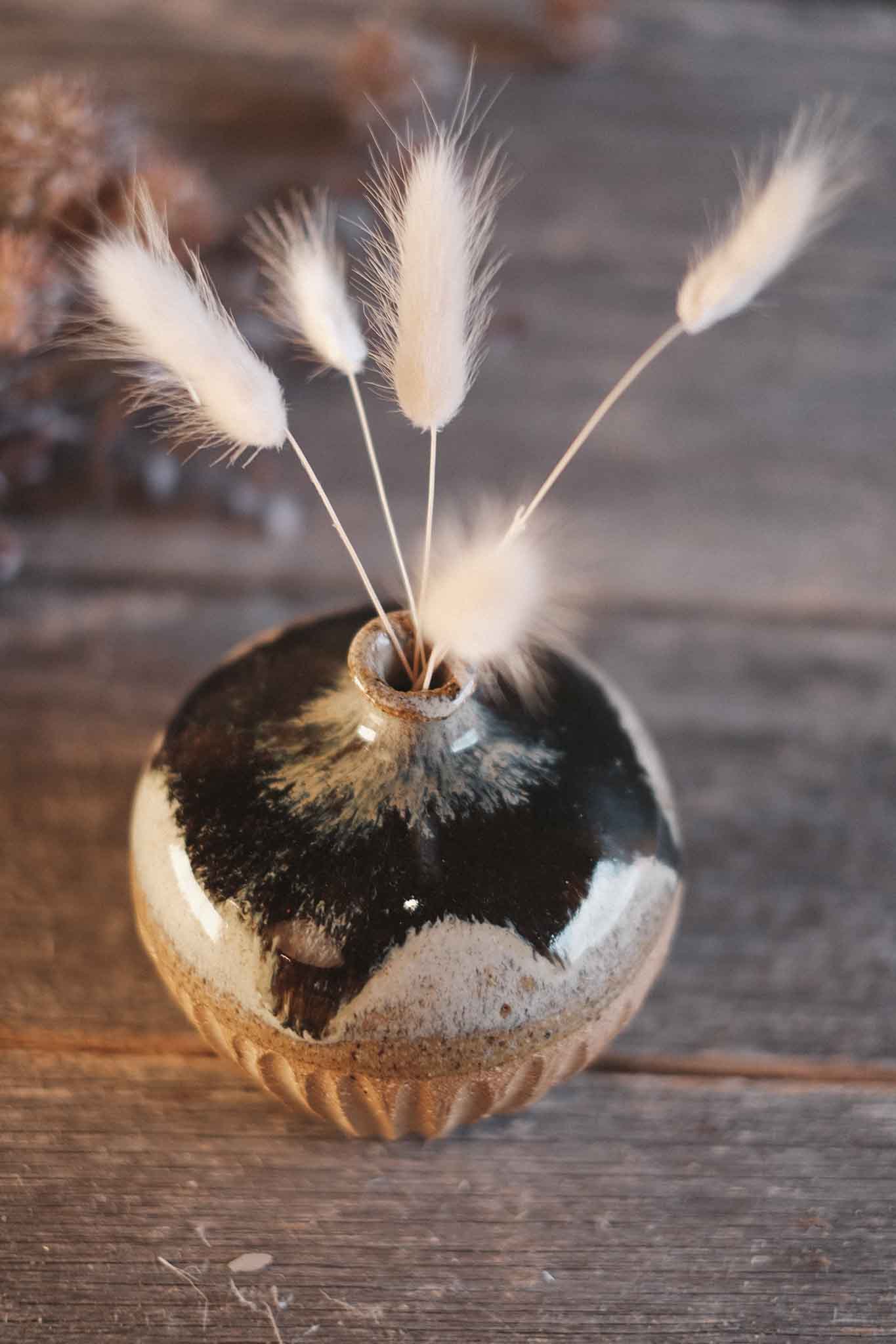 Carved Bud Vase — Medium — Ember